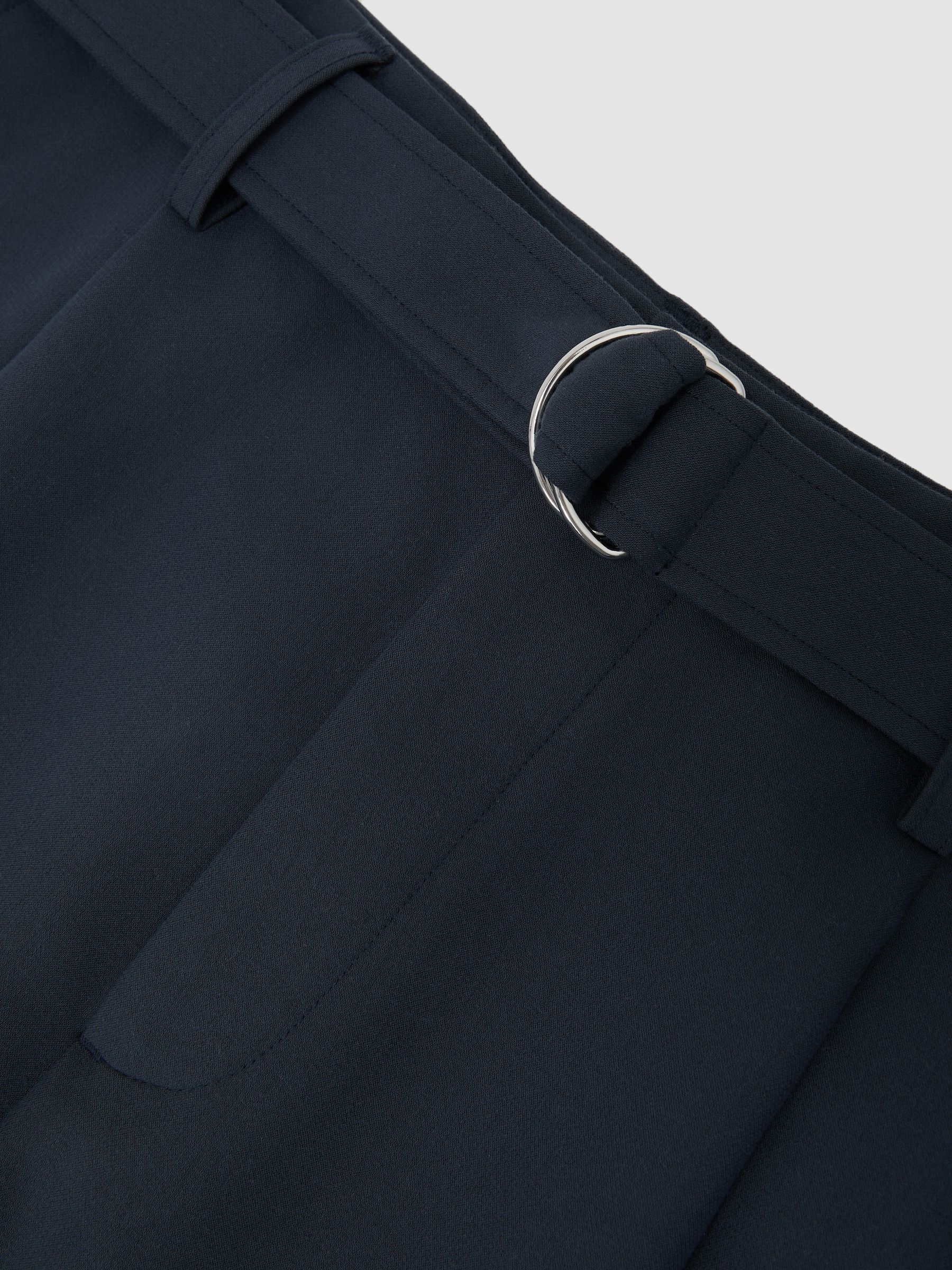 Monogram Relaxed-Fit Belted Trousers in Airforce Blue - image 2