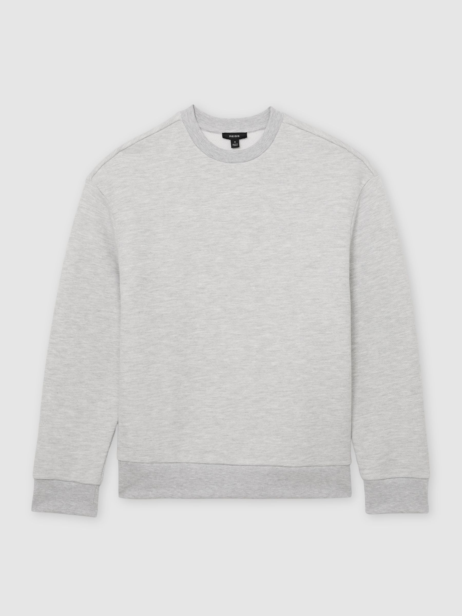 Cotton-Blend Heavyweight Sweatshirt in Grey Melange - Image 2 of 7