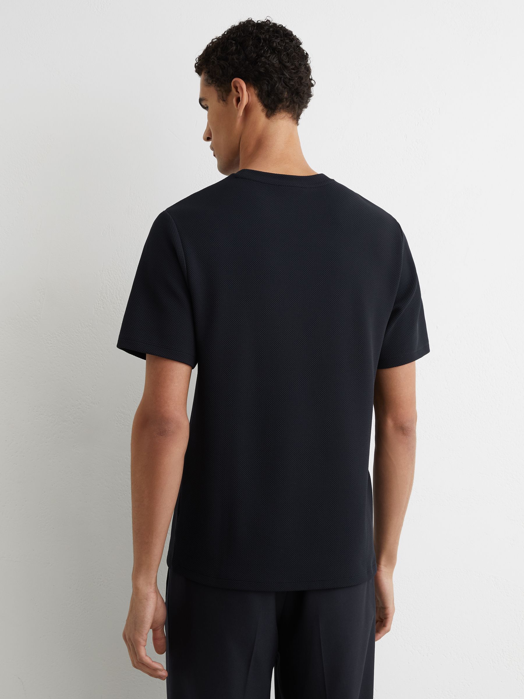 Textured Crew-Neck Modern-Fit T-Shirt in Navy - image 5