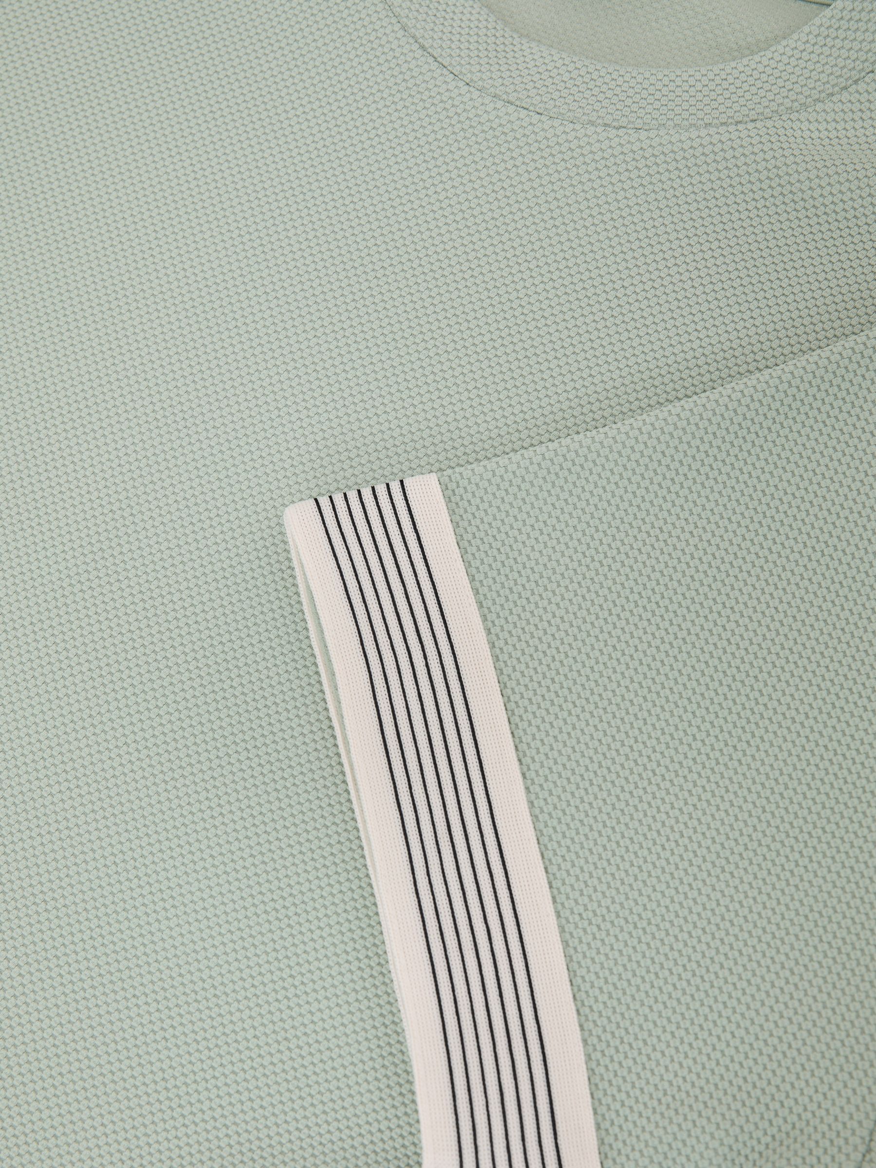 Textured Tape-Cuff T-Shirt in Mint Green - Image 7 of 7