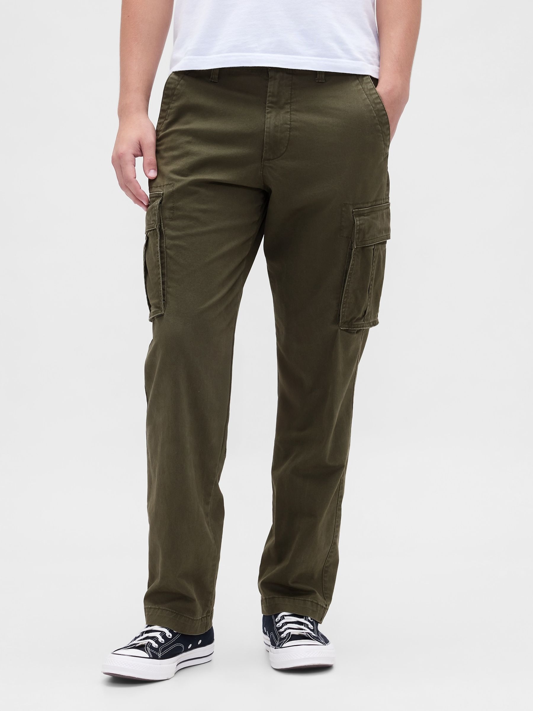 Green Essential Straight Cargo Trousers - Image 1 of 5