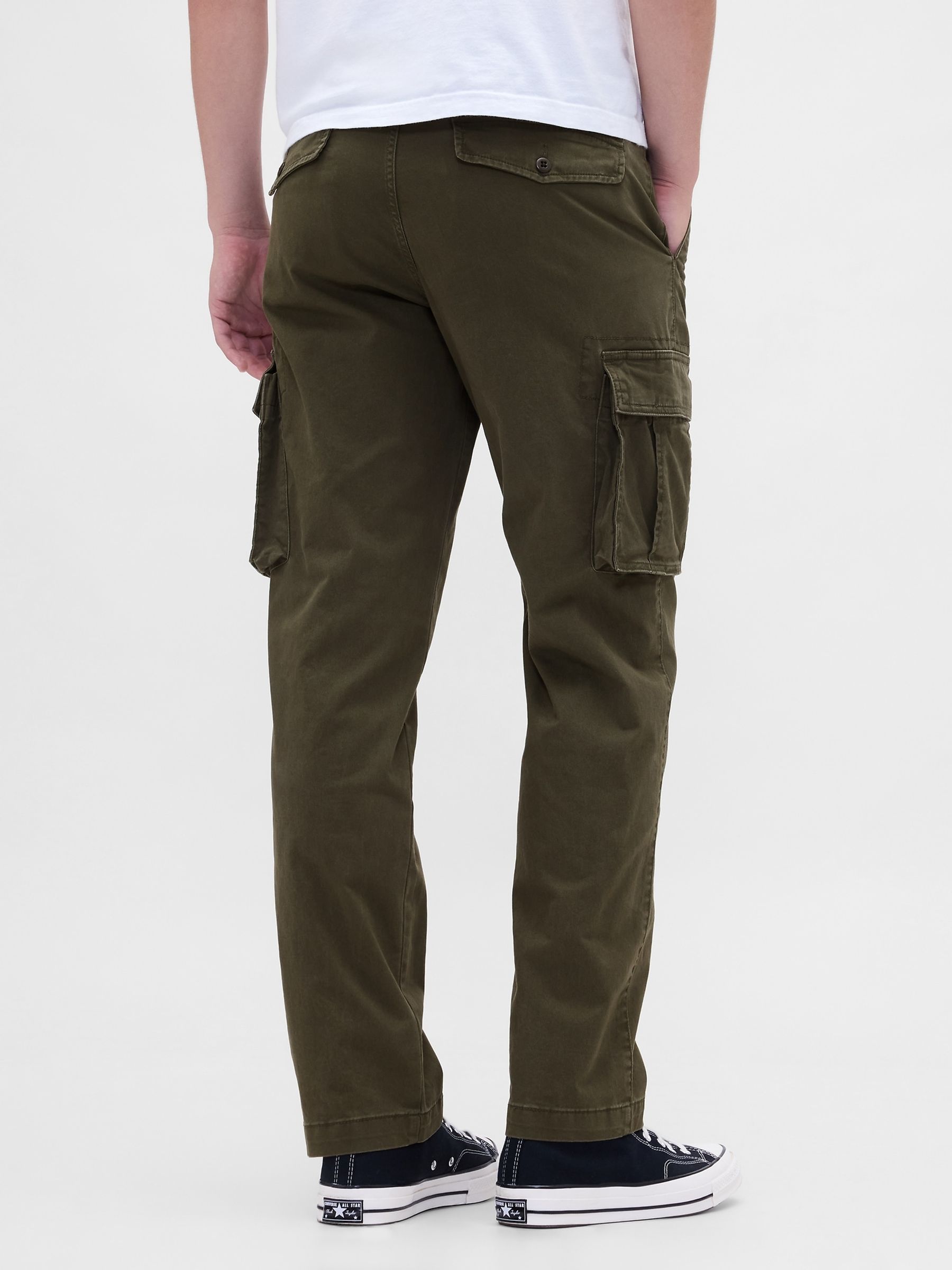 Green Essential Straight Cargo Trousers - Image 2 of 5