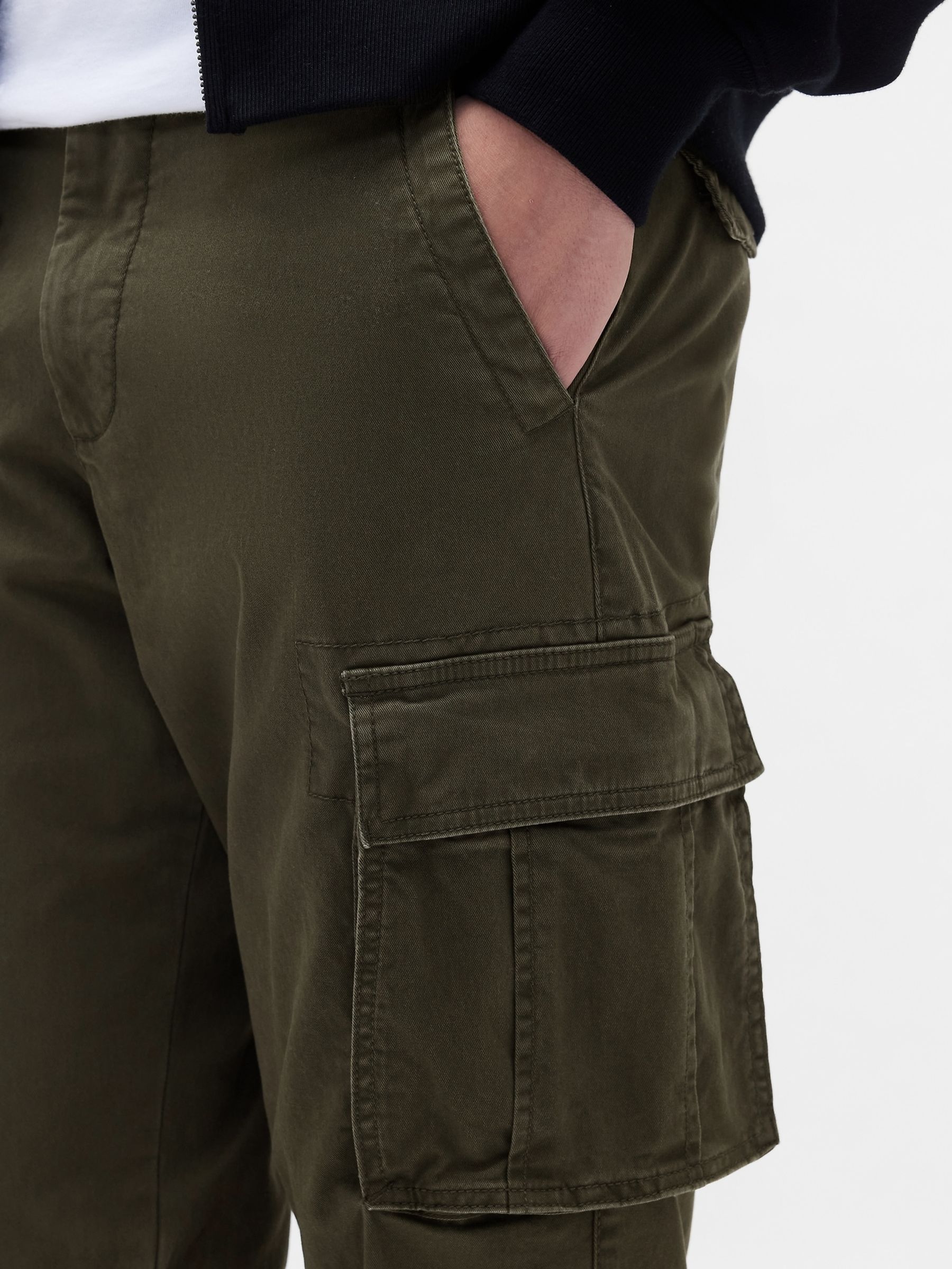 Green Essential Straight Cargo Trousers - Image 5 of 5