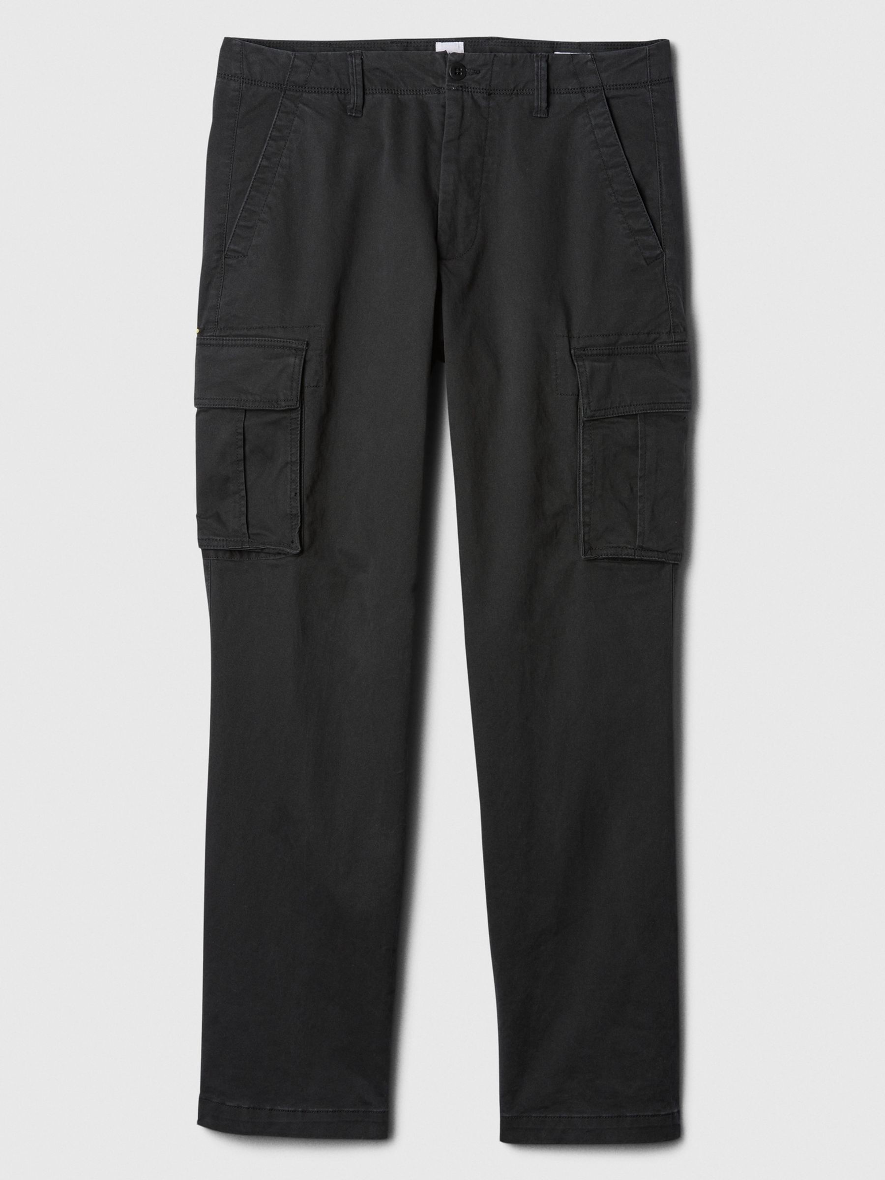 Black Essential Straight Cargo Trousers - Image 4 of 4