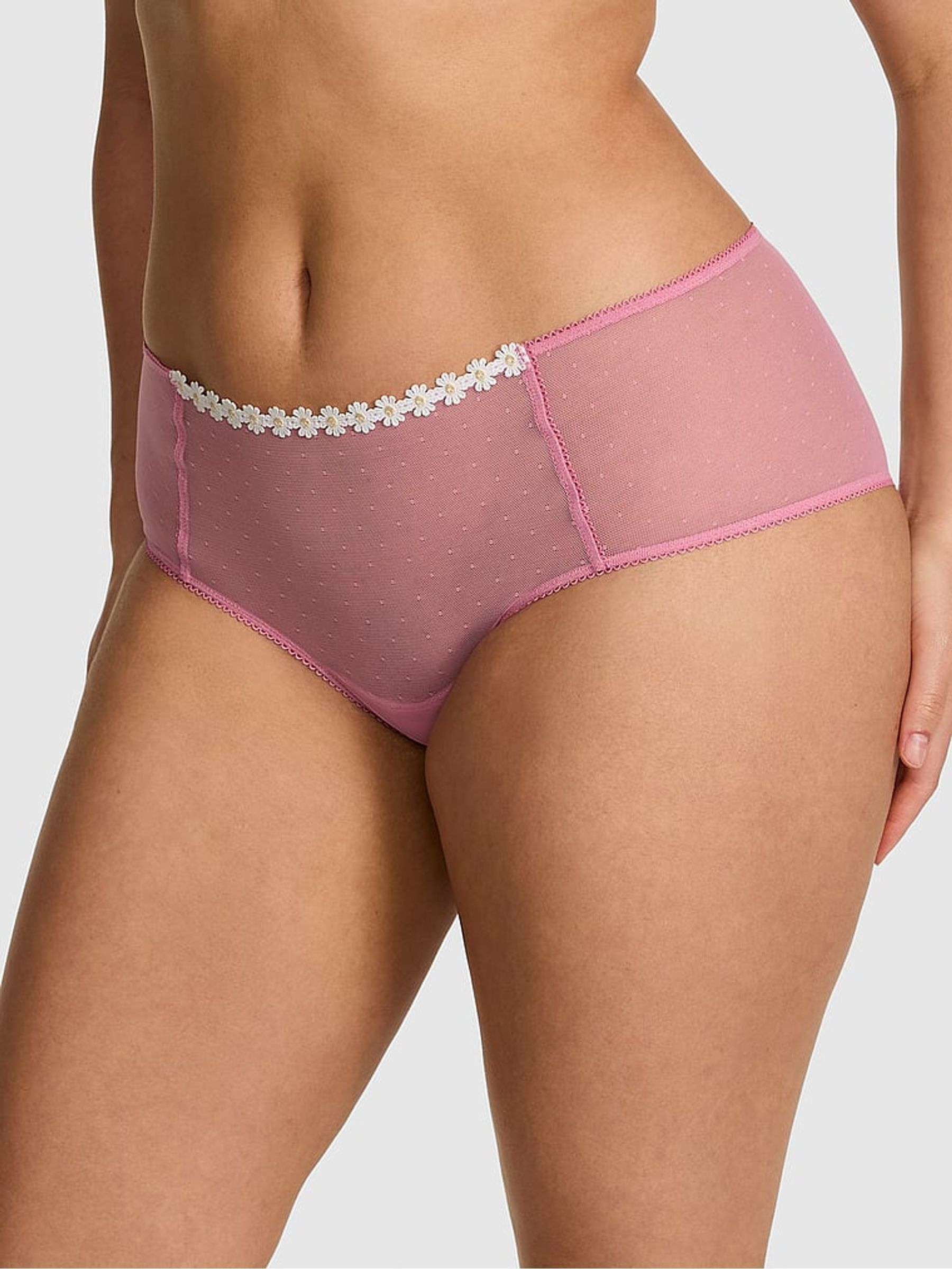 Cashmere Rose Pink Cheeky Daisy Embroidery Knickers - Image 1 of 3