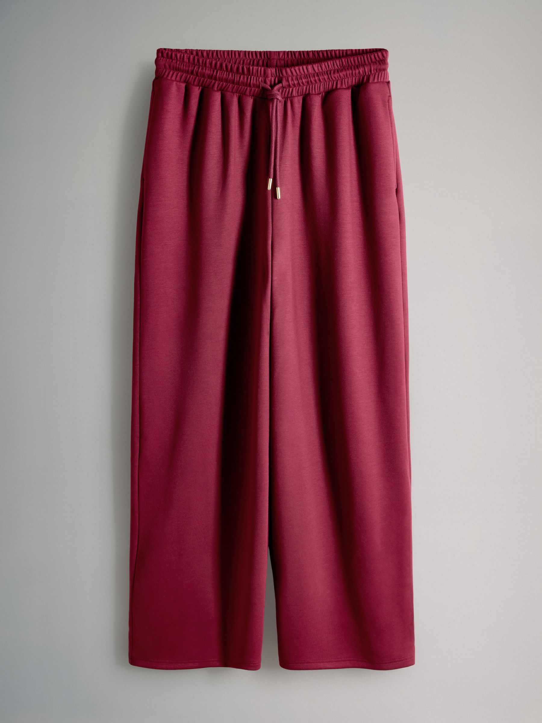 Oversized Modal Zip Through Sweatshirt & Joggers Set Burgundy Red - Image 2 of 5