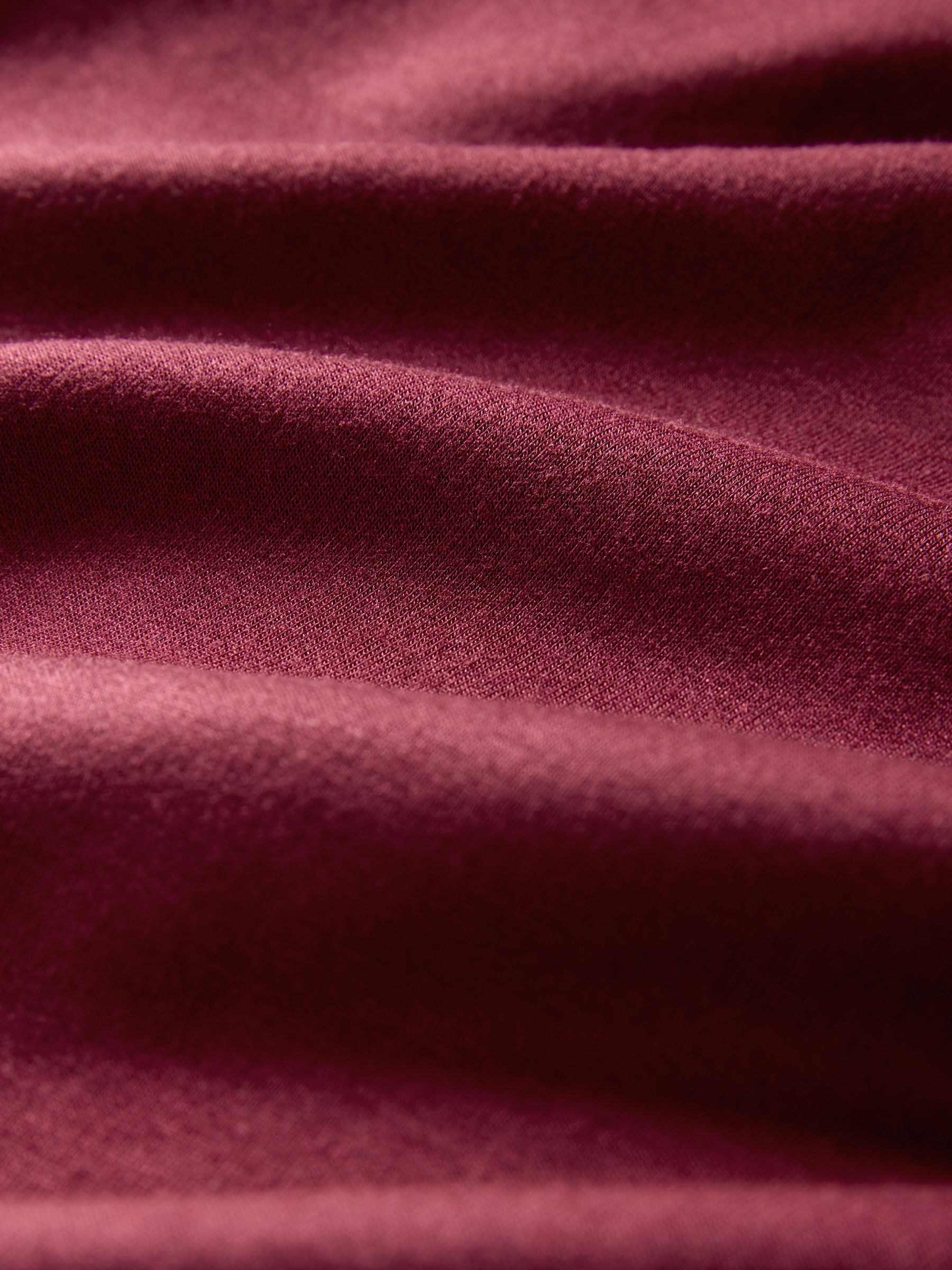 Oversized Modal Zip Through Sweatshirt & Joggers Set Burgundy Red - Image 4 of 5