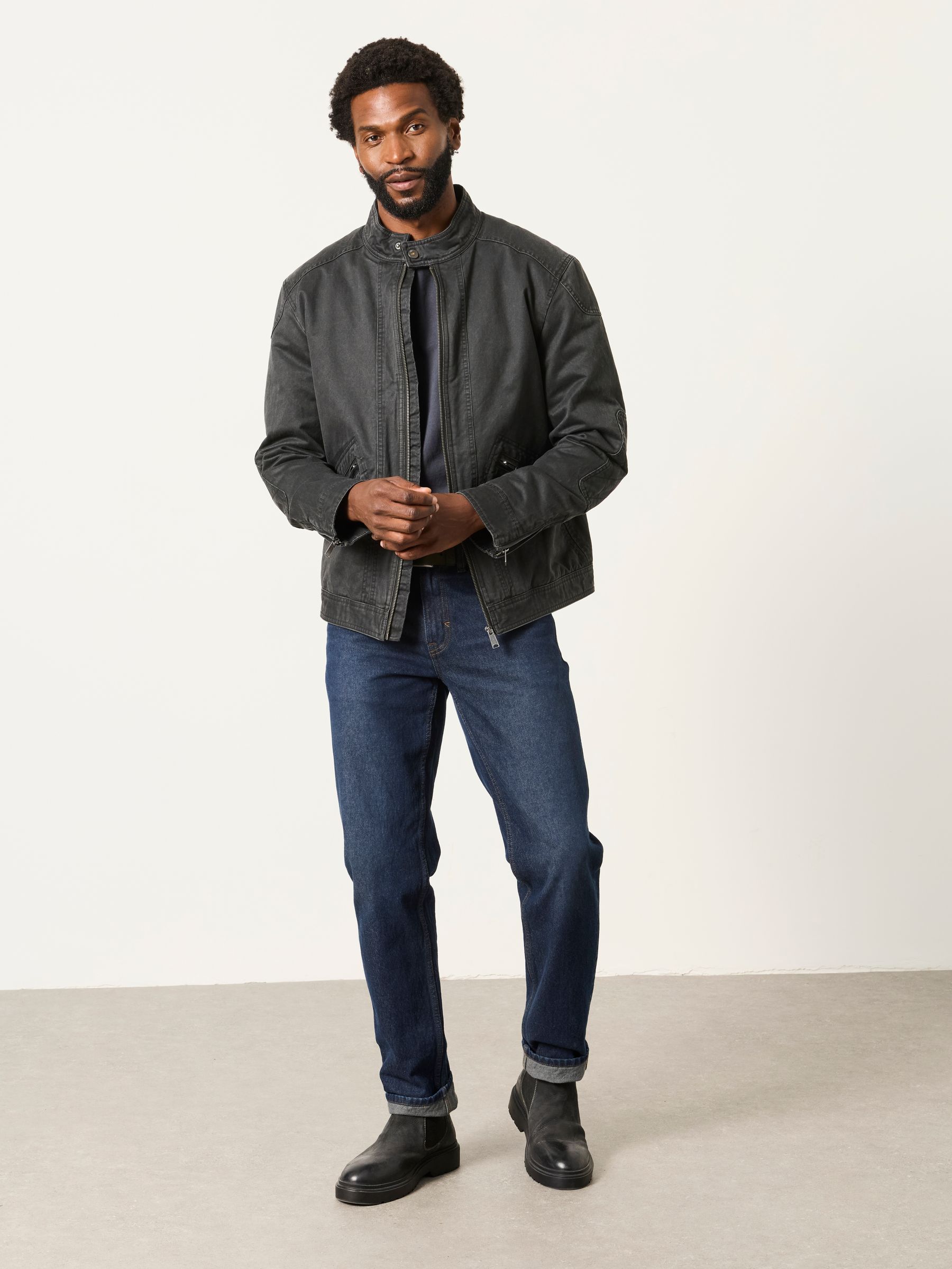 Hamble Charcoal Grey Bomber Jacket - Image 4 of 7