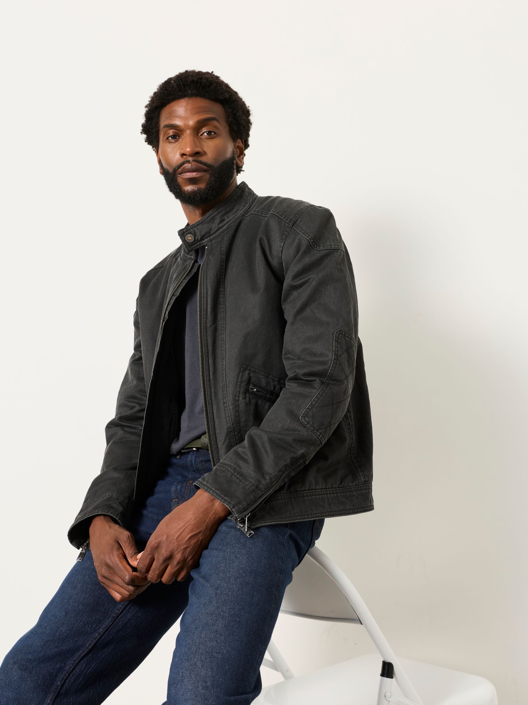 Hamble Charcoal Grey Bomber Jacket - Image 6 of 7