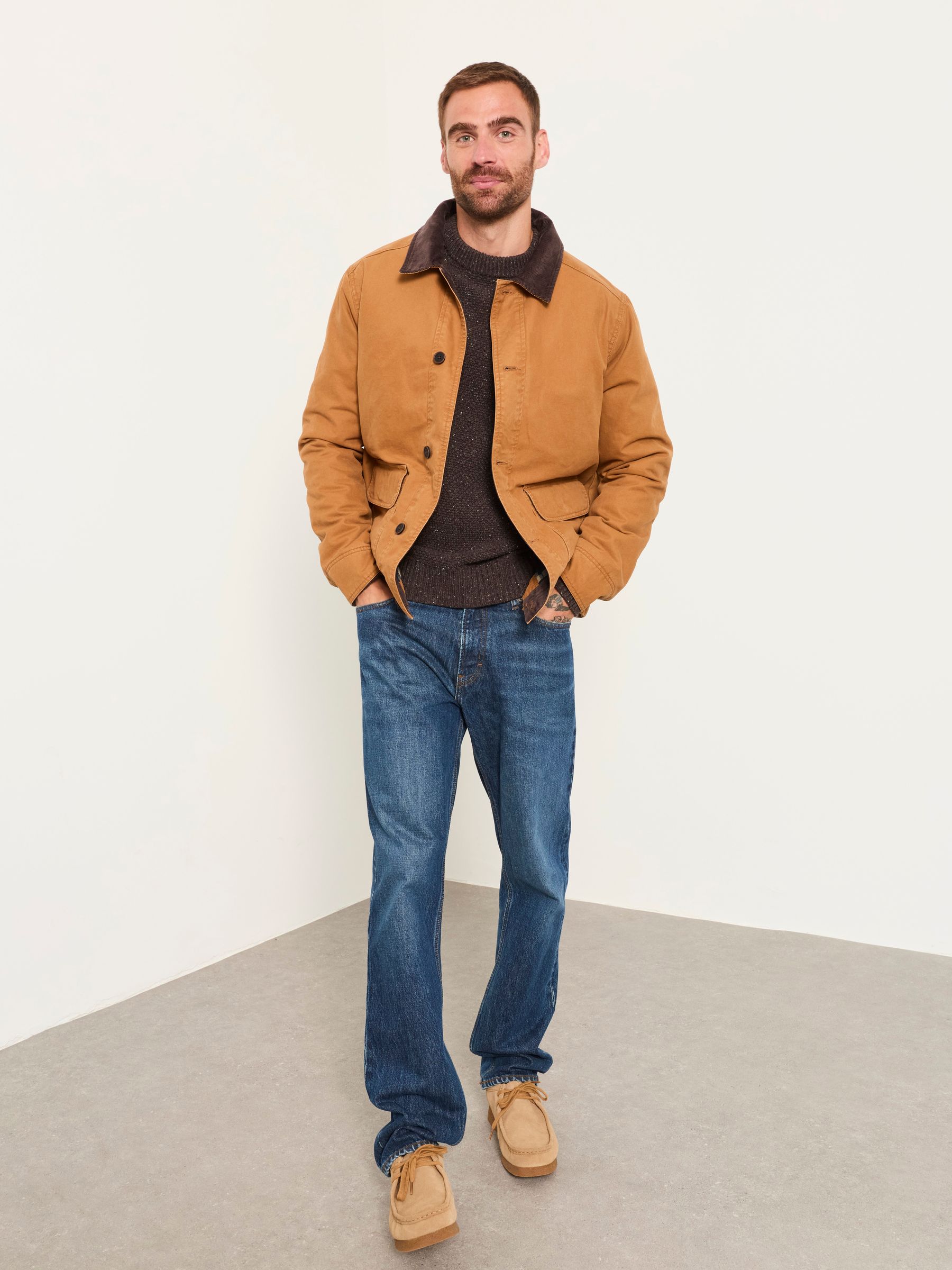 Sand Canvas Barn Jacket - Image 1 of 6 Sand Canvas Barn Jacket - Image 1 of 6