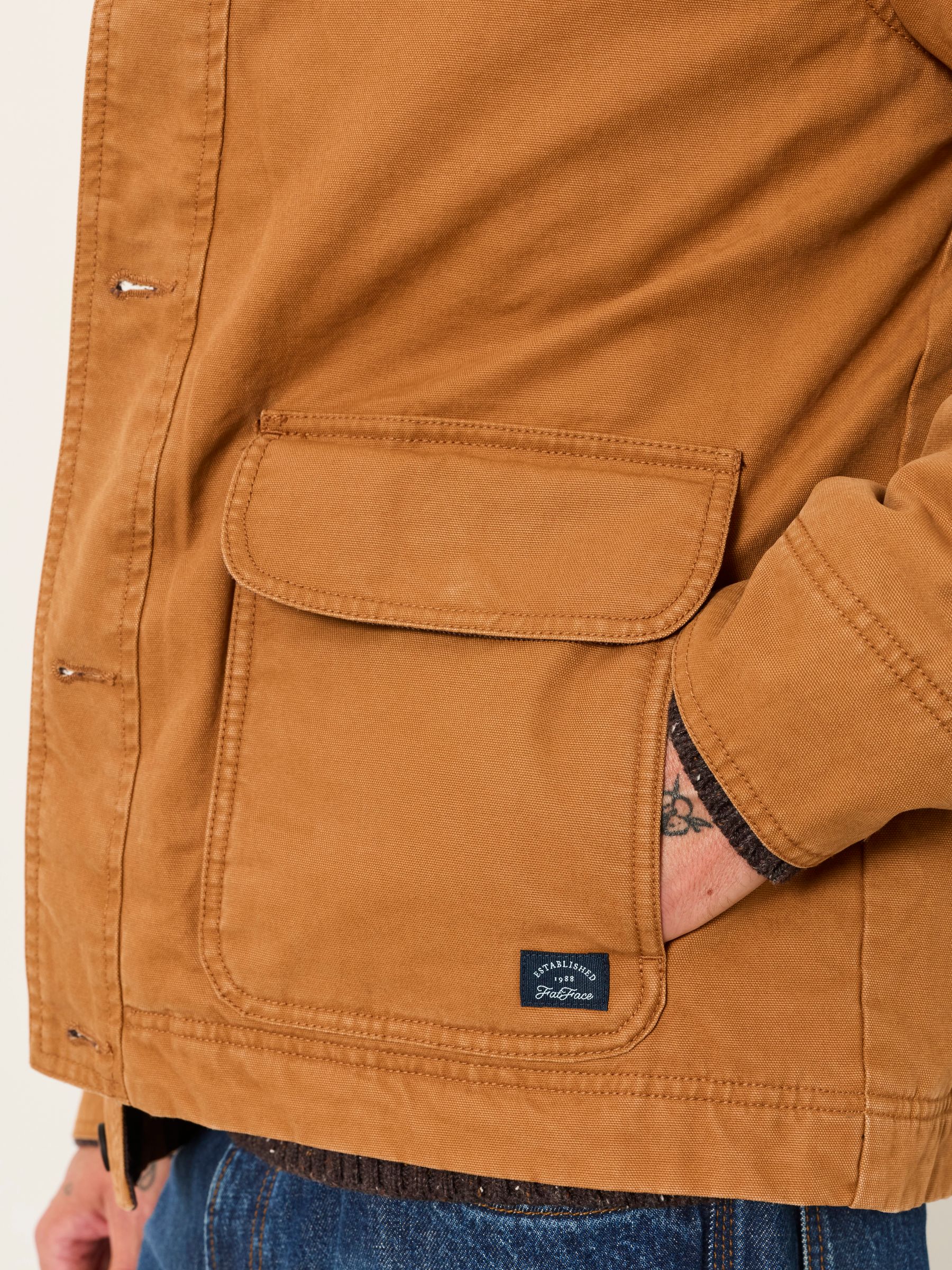 Sand Canvas Barn Jacket - Image 3 of 6
