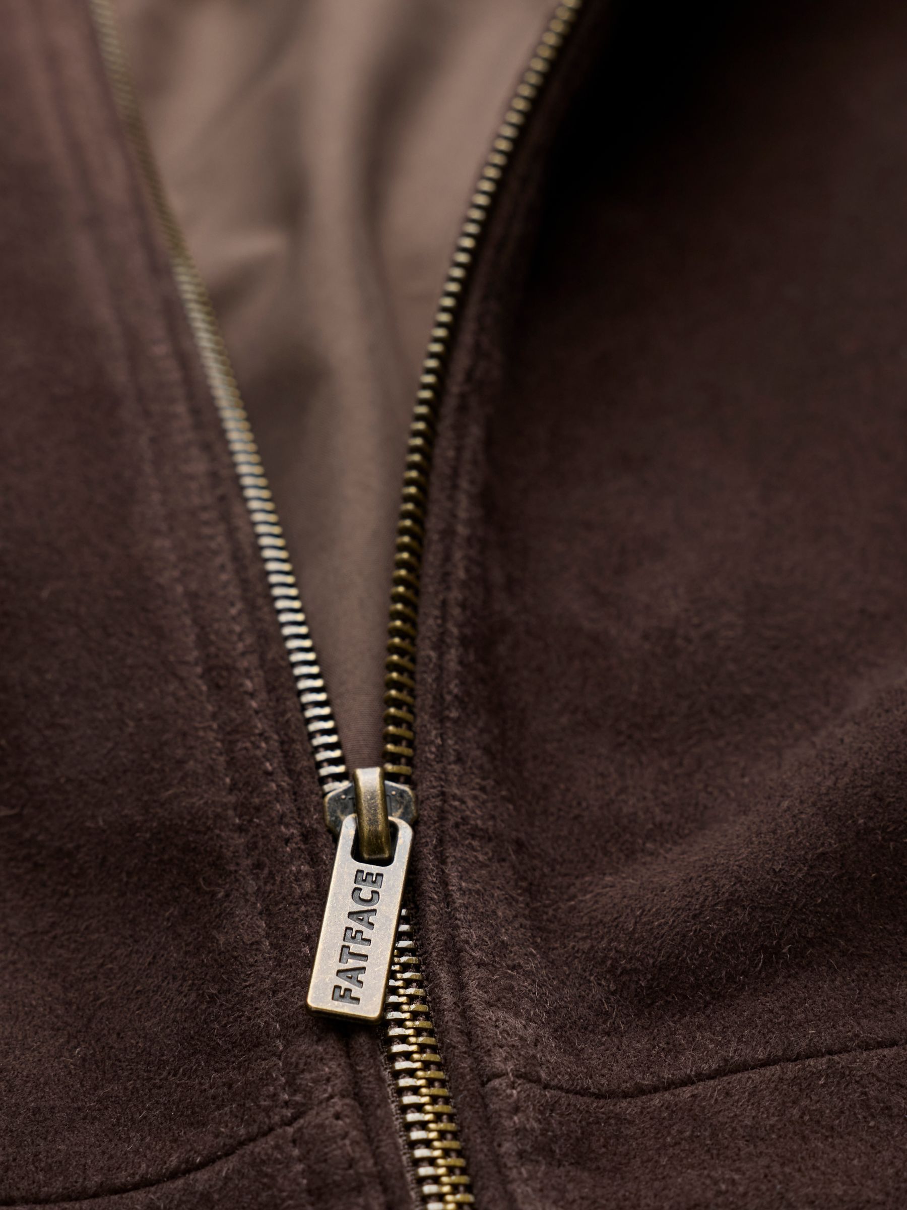 Chocolate Brown 100% Suede Bomber Jacket - Image 8 of 8 Chocolate Brown 100% Suede Bomber Jacket - Image 8 of 8