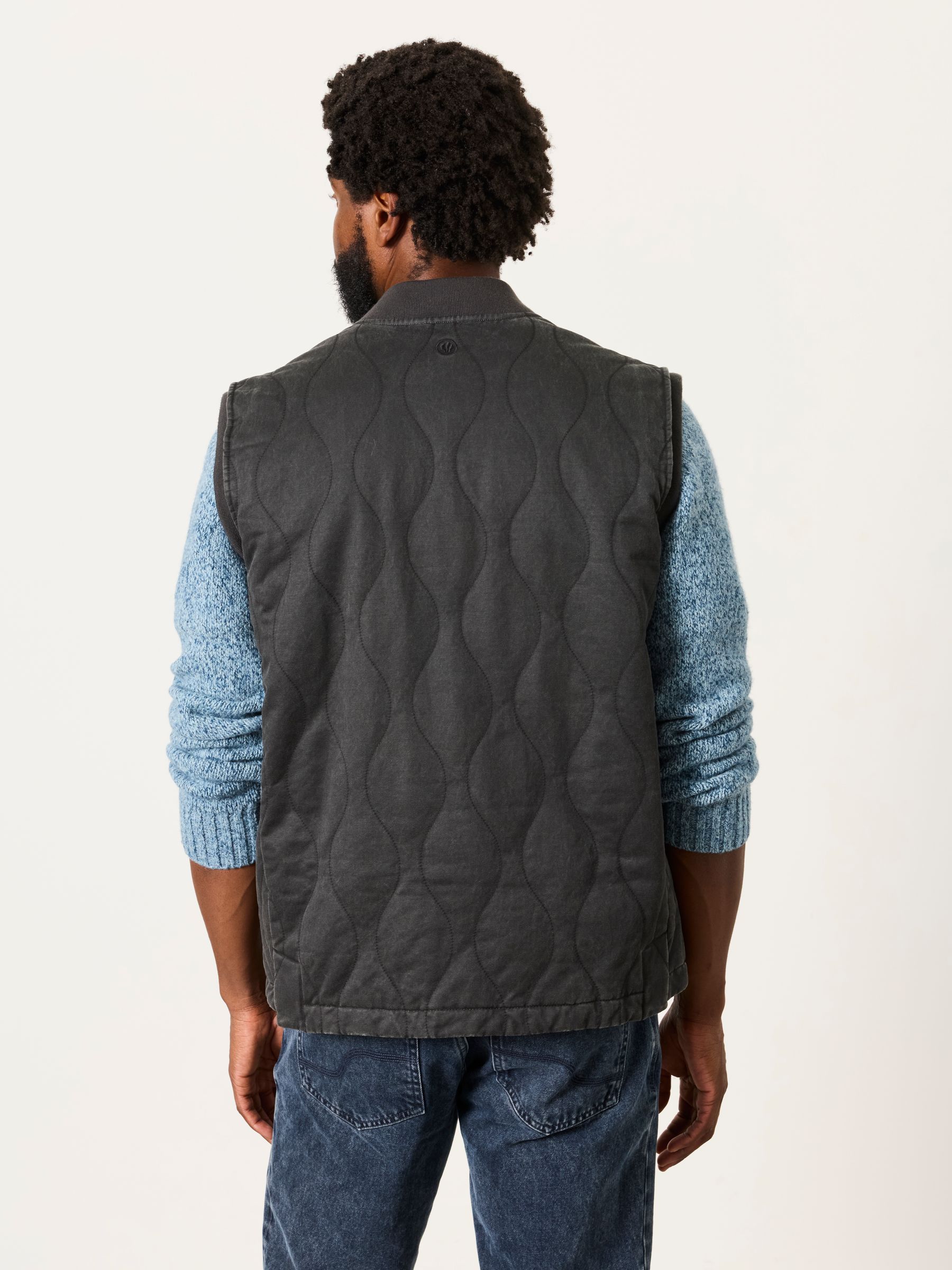 Charcoal Grey Wyre Quilted Gilet - Image 2 of 6