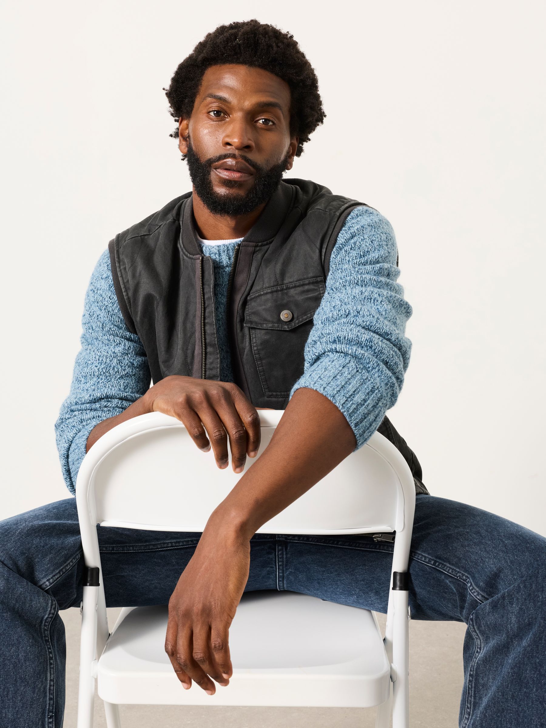 Charcoal Grey Wyre Quilted Gilet - Image 4 of 6