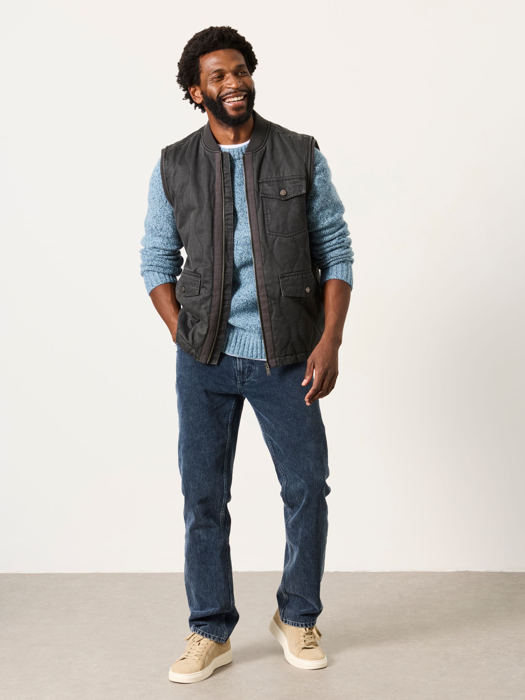 Charcoal Grey Wyre Quilted Gilet - Image 5 of 6