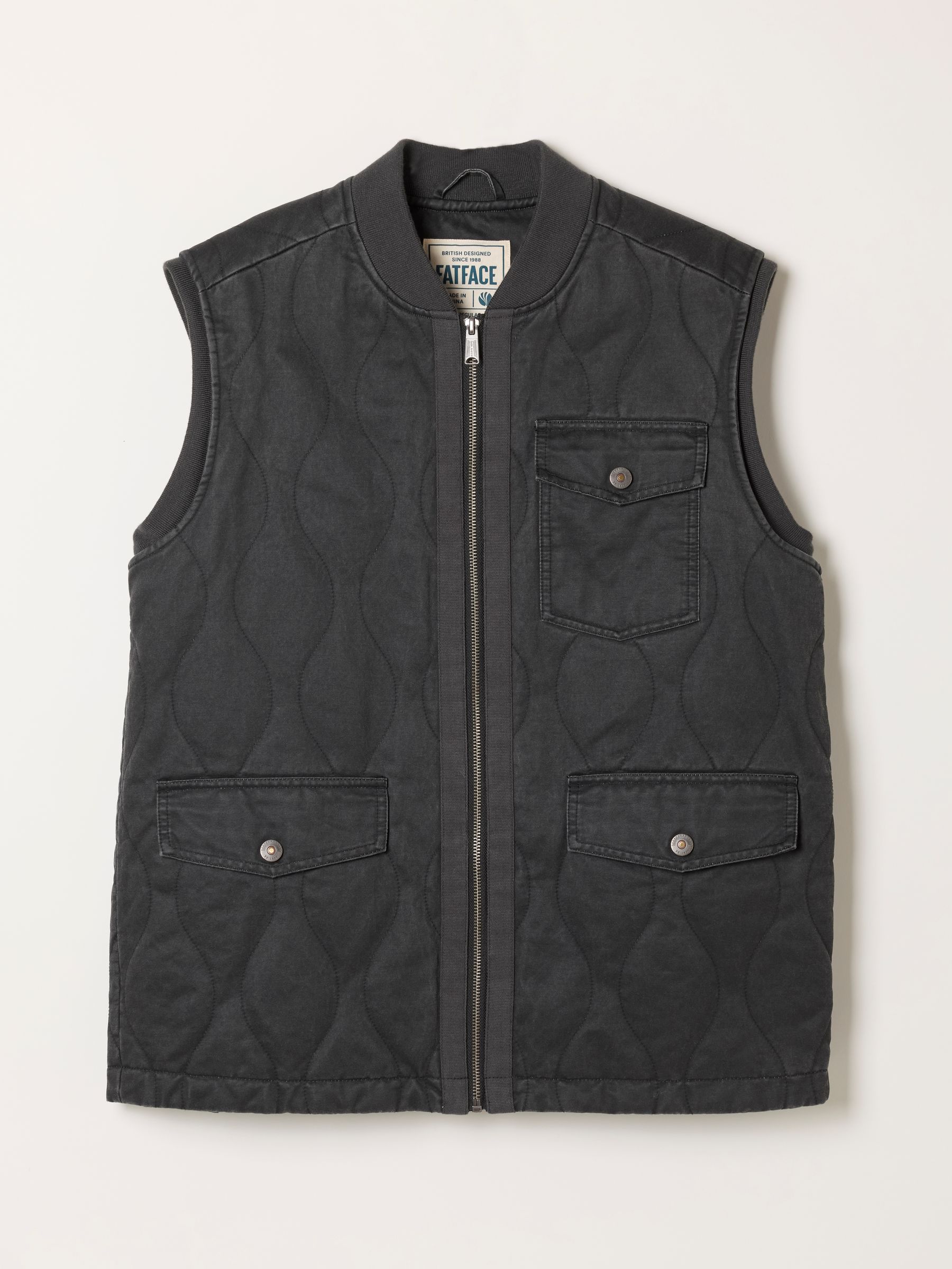 Charcoal Grey Wyre Quilted Gilet - Image 7 of 7