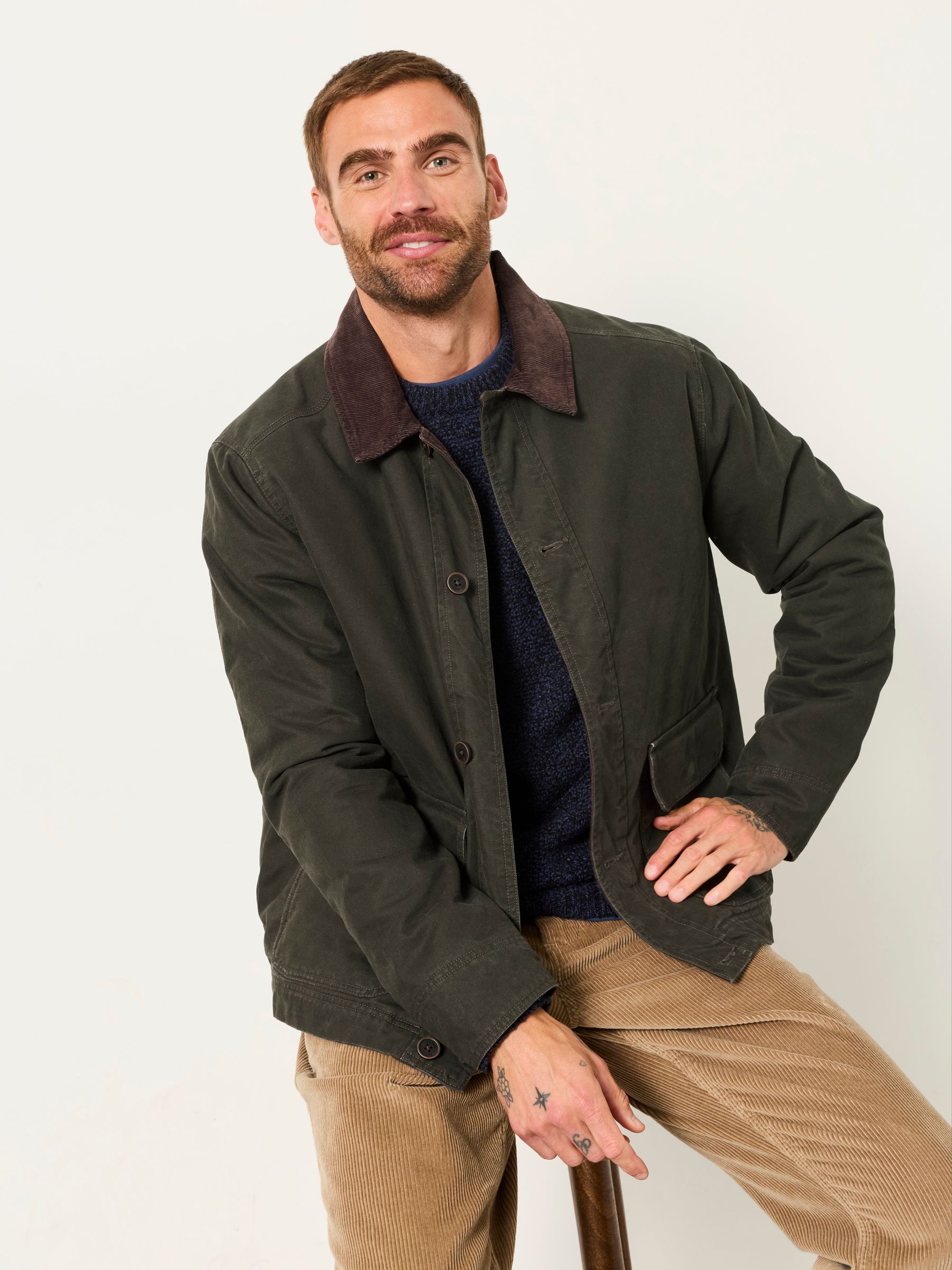 Khaki Green Canvas Barn Jacket - Image 2 of 8