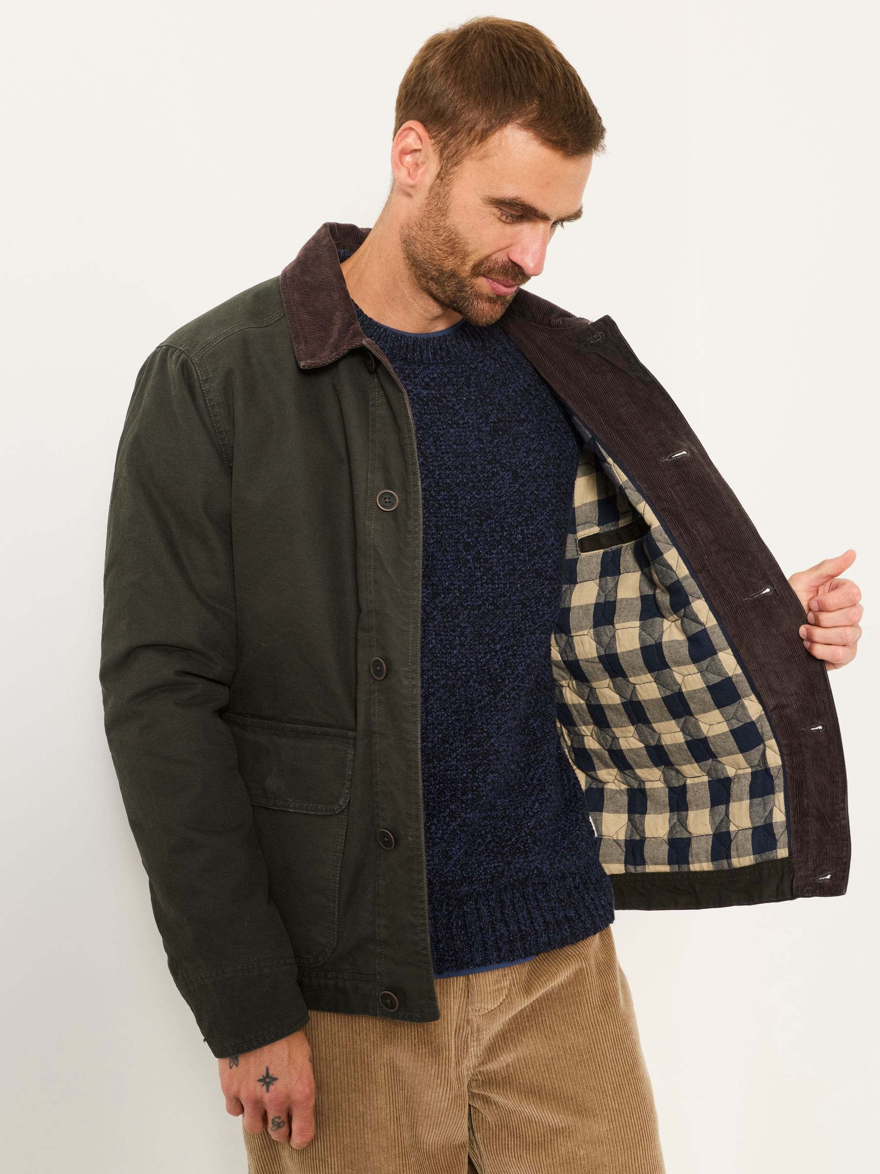 Khaki Green Canvas Barn Jacket - Image 4 of 8