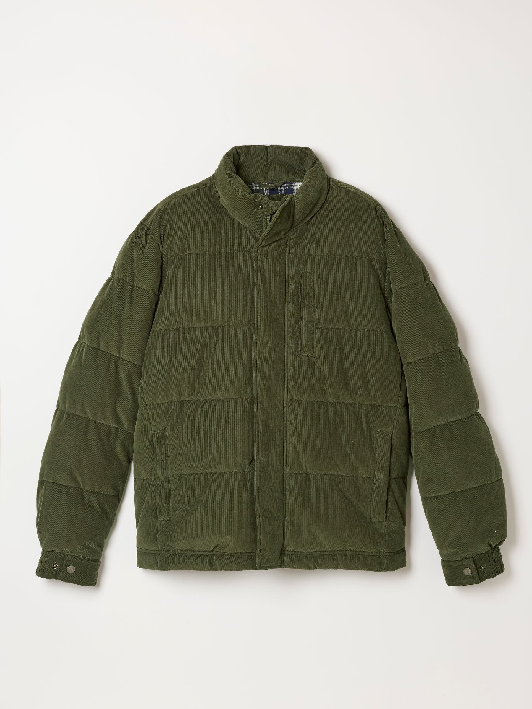 Cord Padded Jacket in Khaki Green - Image 6 of 6