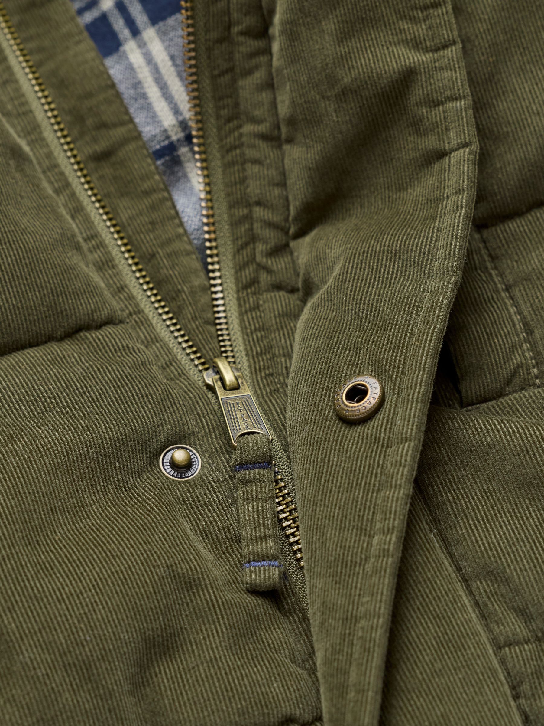 Khaki Green Cord Padded Jacket - Image 7 of 7 Khaki Green Cord Padded Jacket - Image 7 of 7