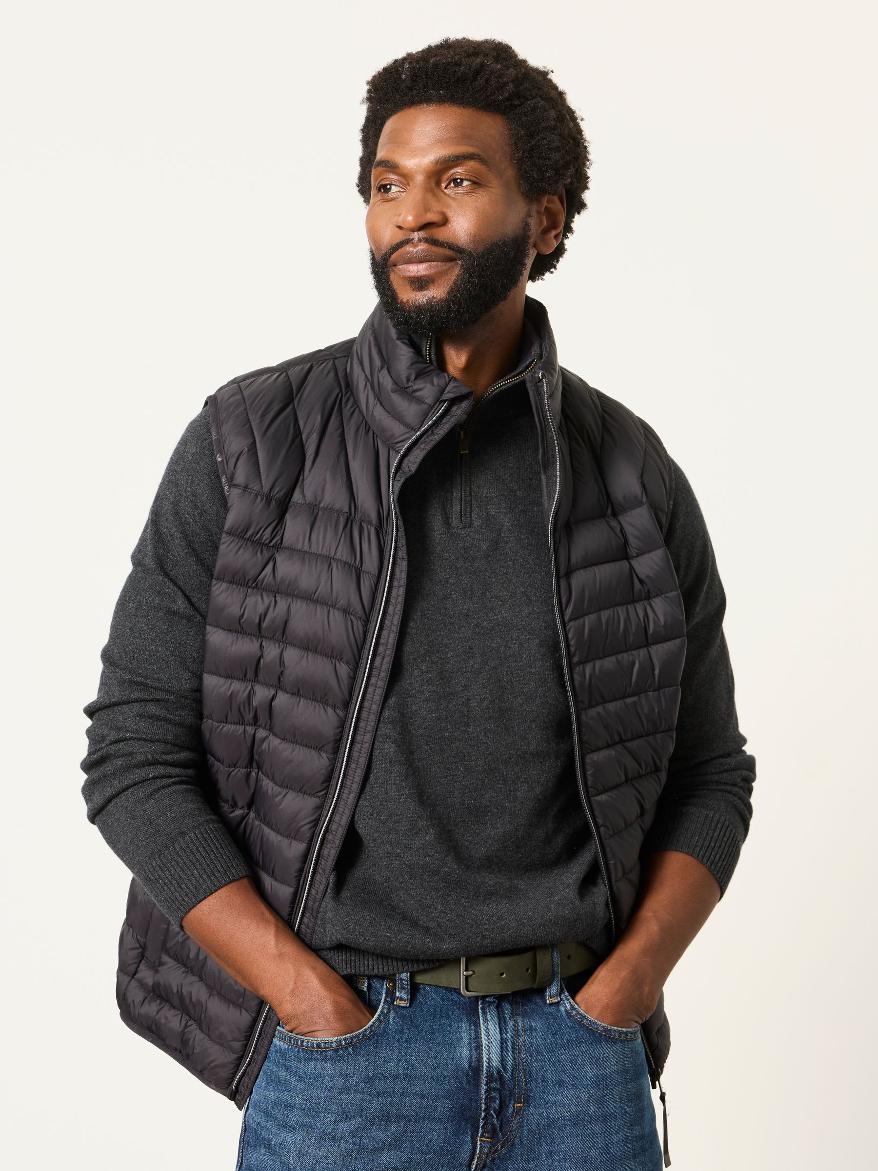 Dartmouth Black Lightweight Quilted Gilet - Image 1 of 7