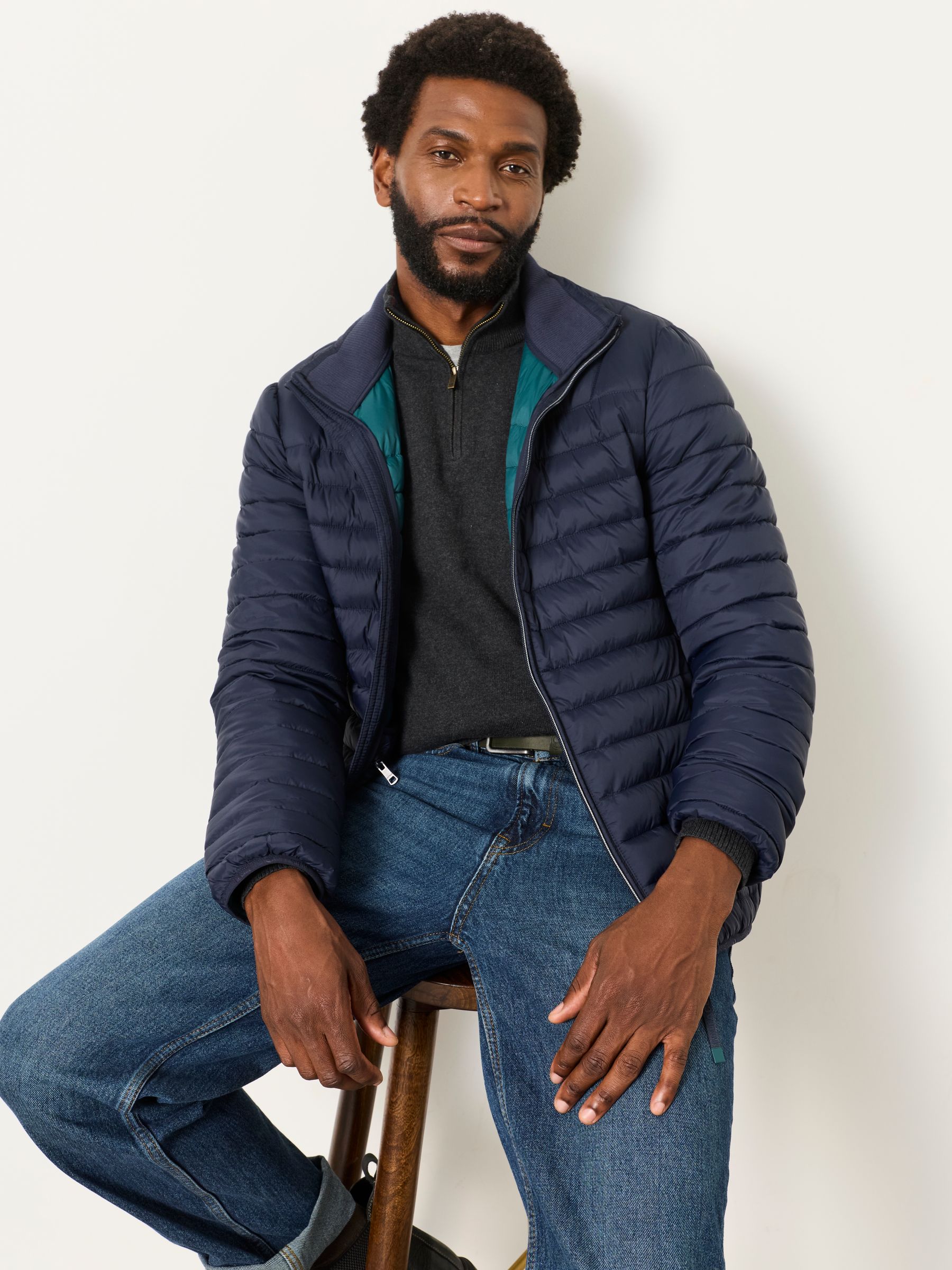 Dartmouth Navy Lightweight Quilted Jacket - Image 3 of 5