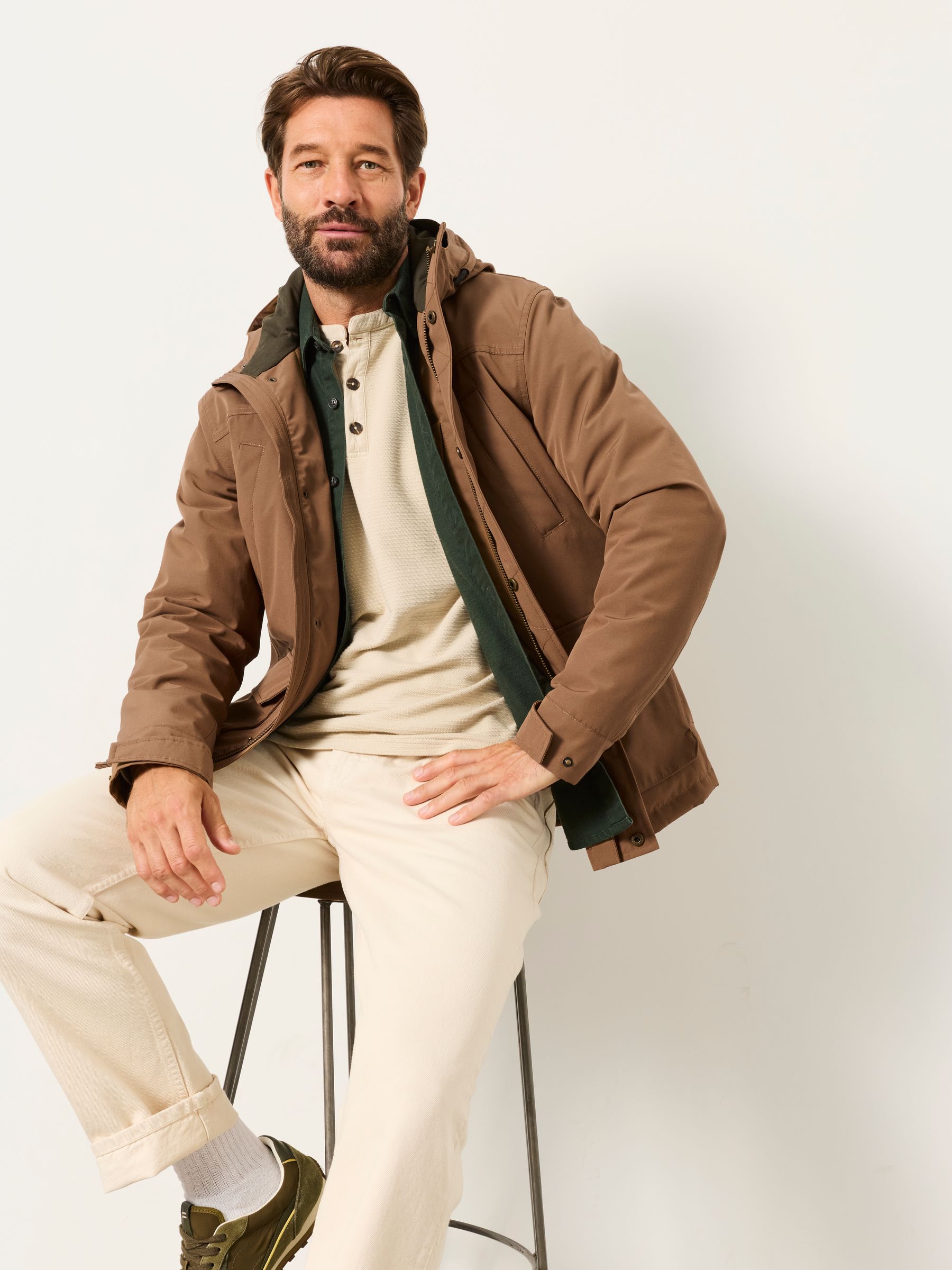 Waterproof Jacket in Dark Natural - Image 6 of 7