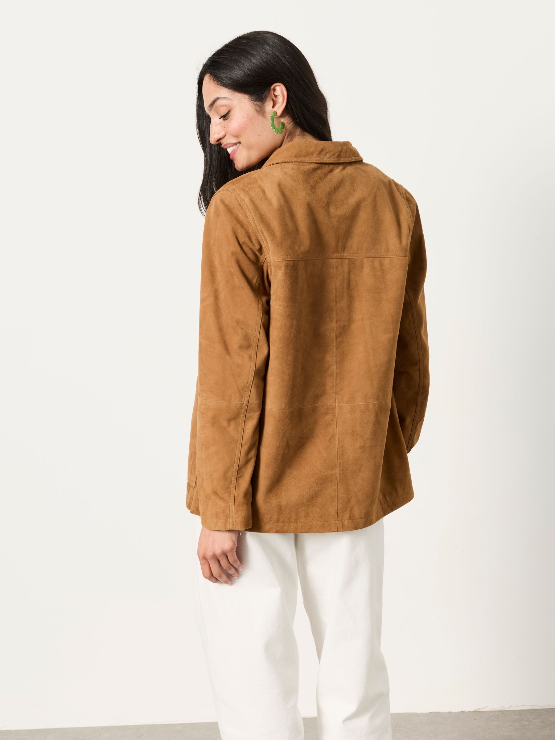 Tan Brown Petite Suede Jacket - Image 2 of 5