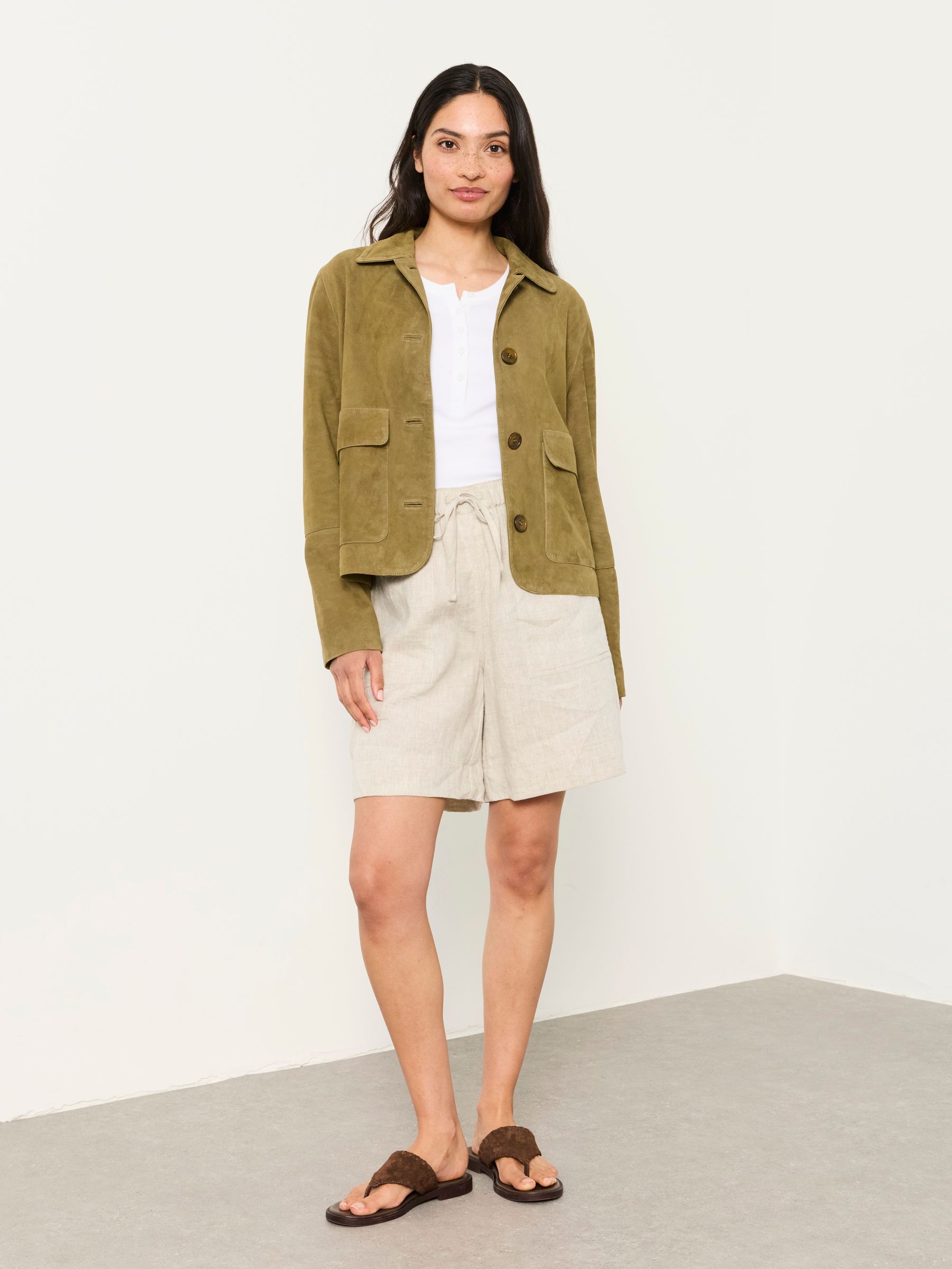 Eliza Green Suede Jacket - Image 3 of 6