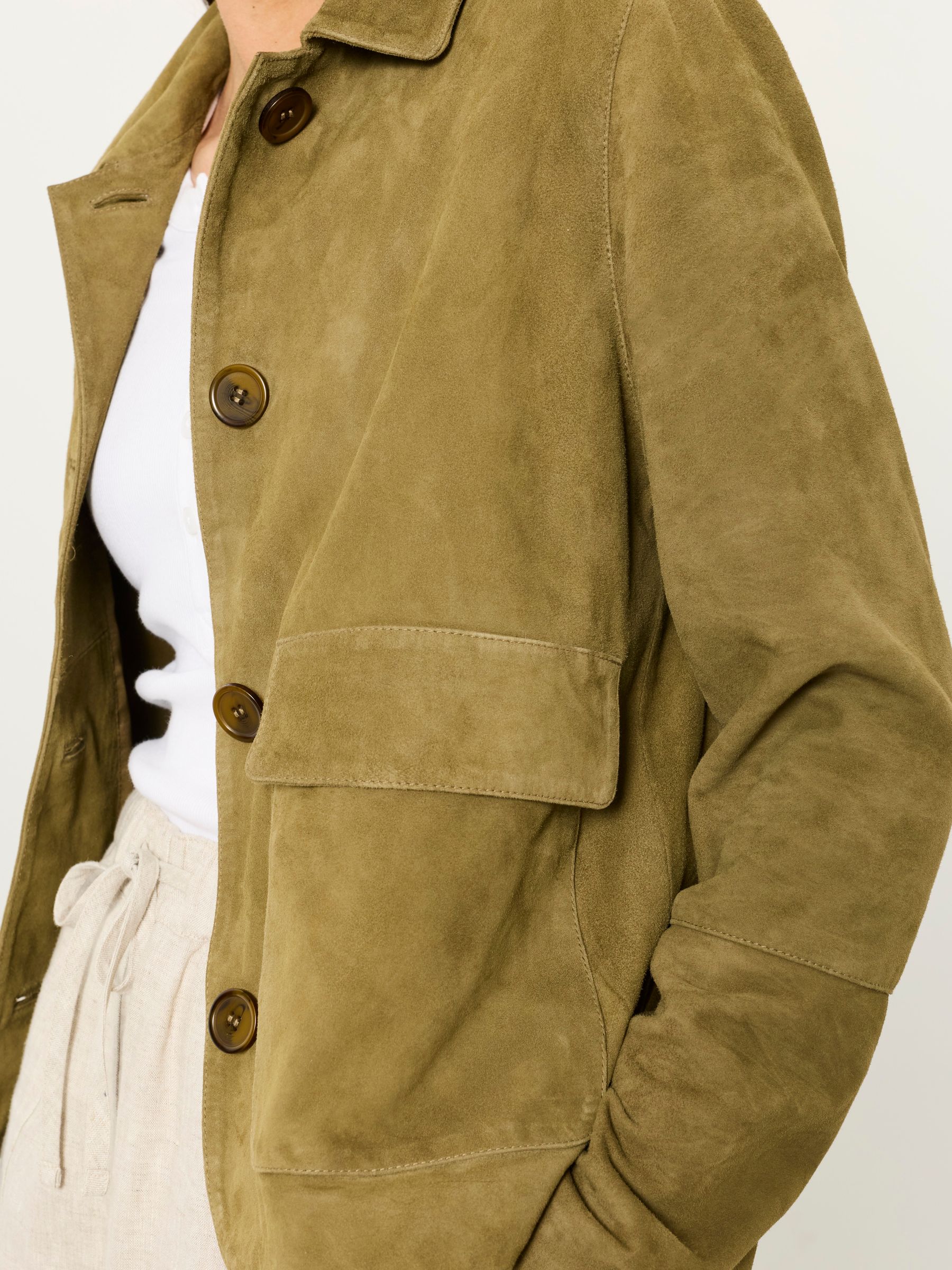 Green Petite Suede Jacket - Image 4 of 6
