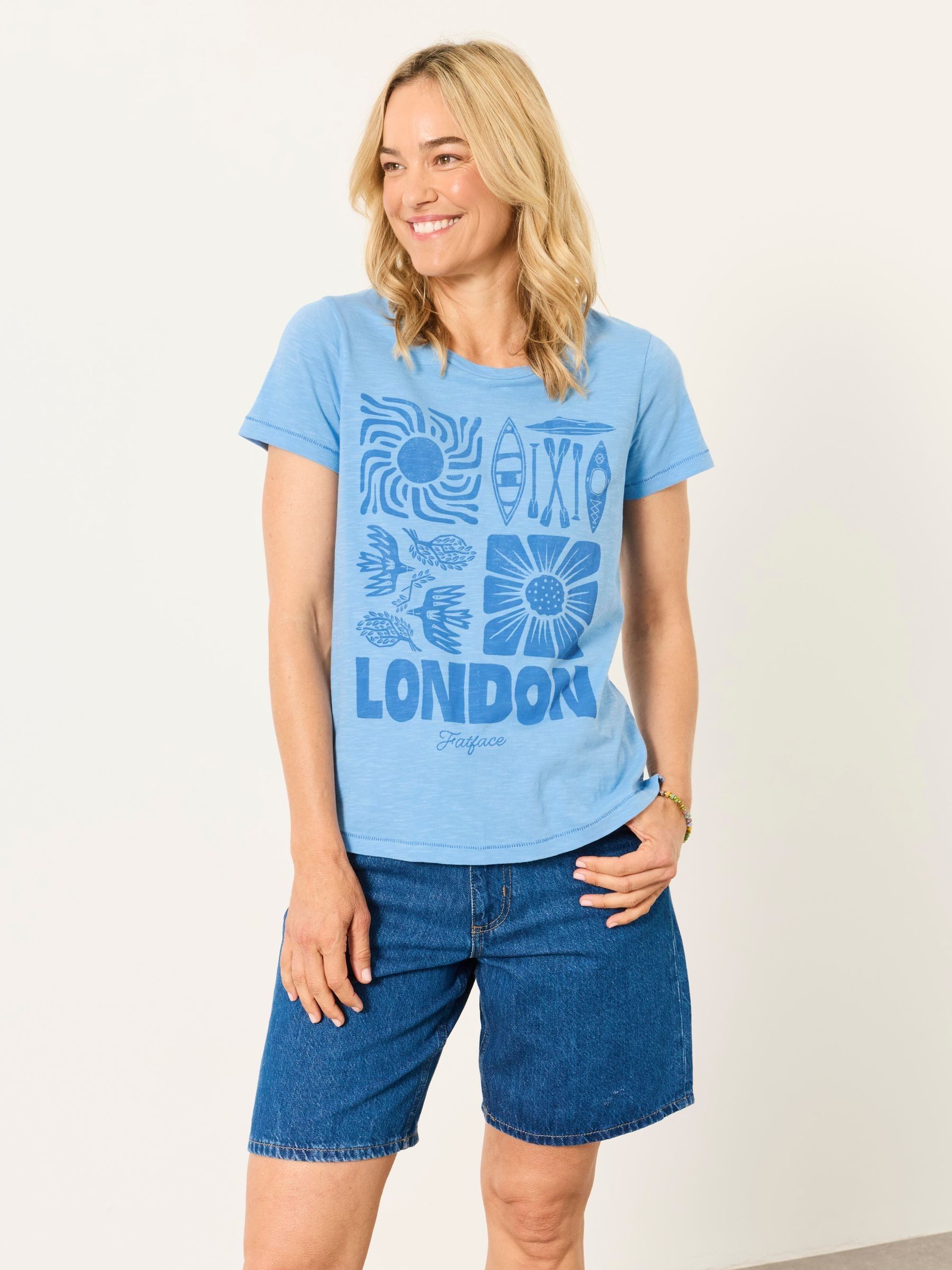 ALOA Blue London Land Tee - Image 1 of 8 ALOA Blue London Land Tee - Image 1 of 8