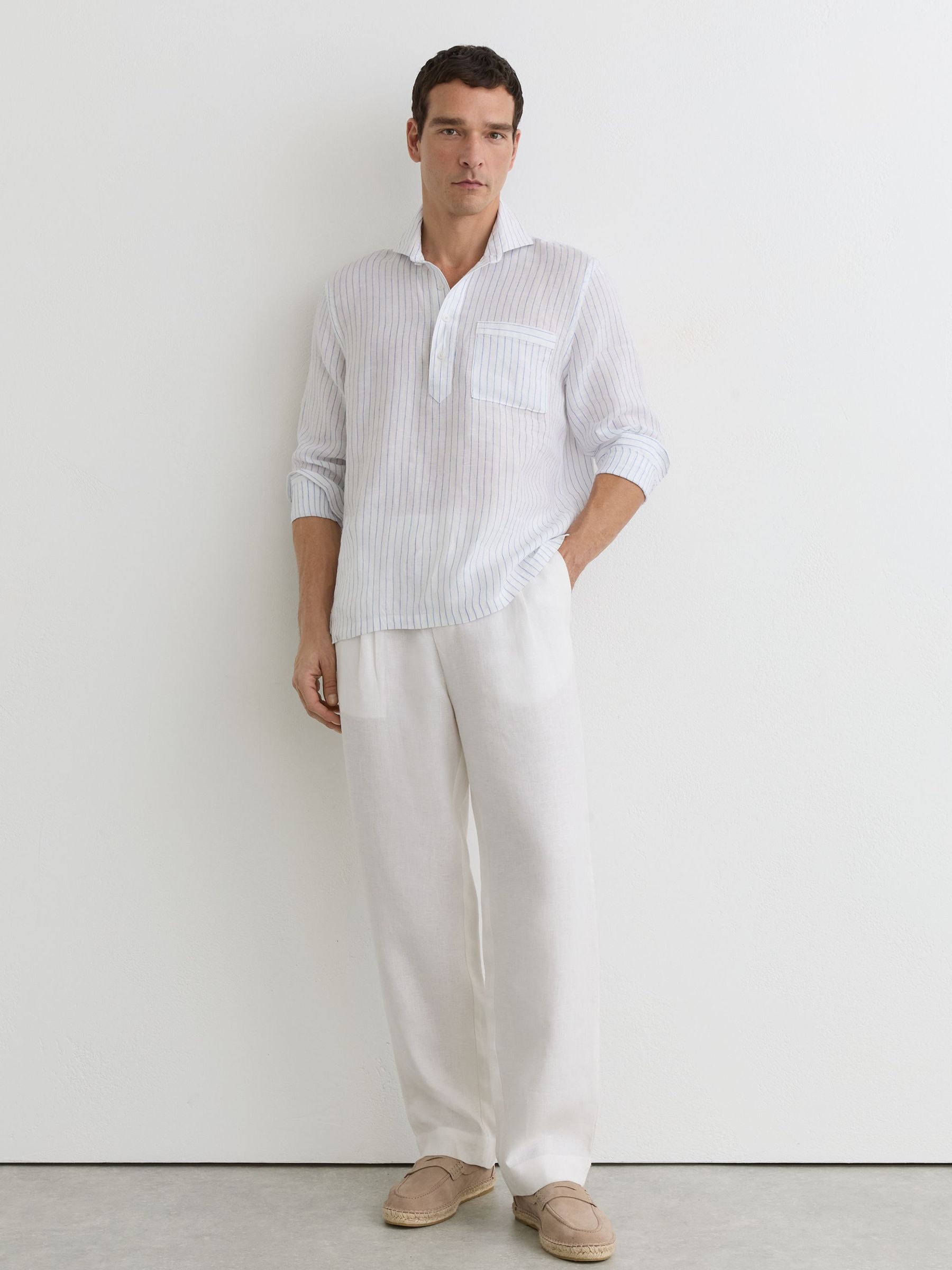 Shirt in Airforce Blue/White Stripe - Image 3 of 6