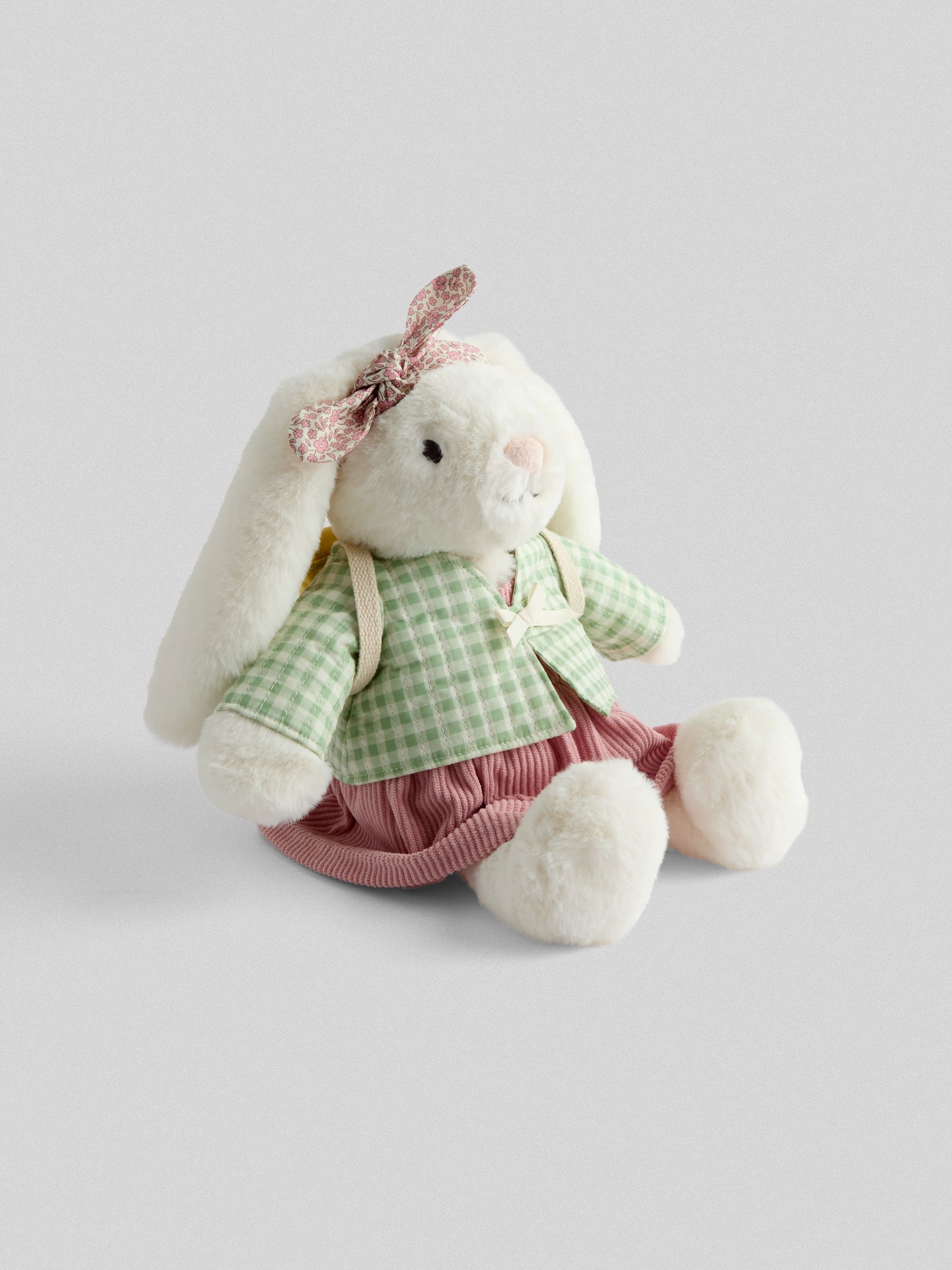 White Betsy Dress Up Bunny Soft Toy Plushie - Image 3 of 5