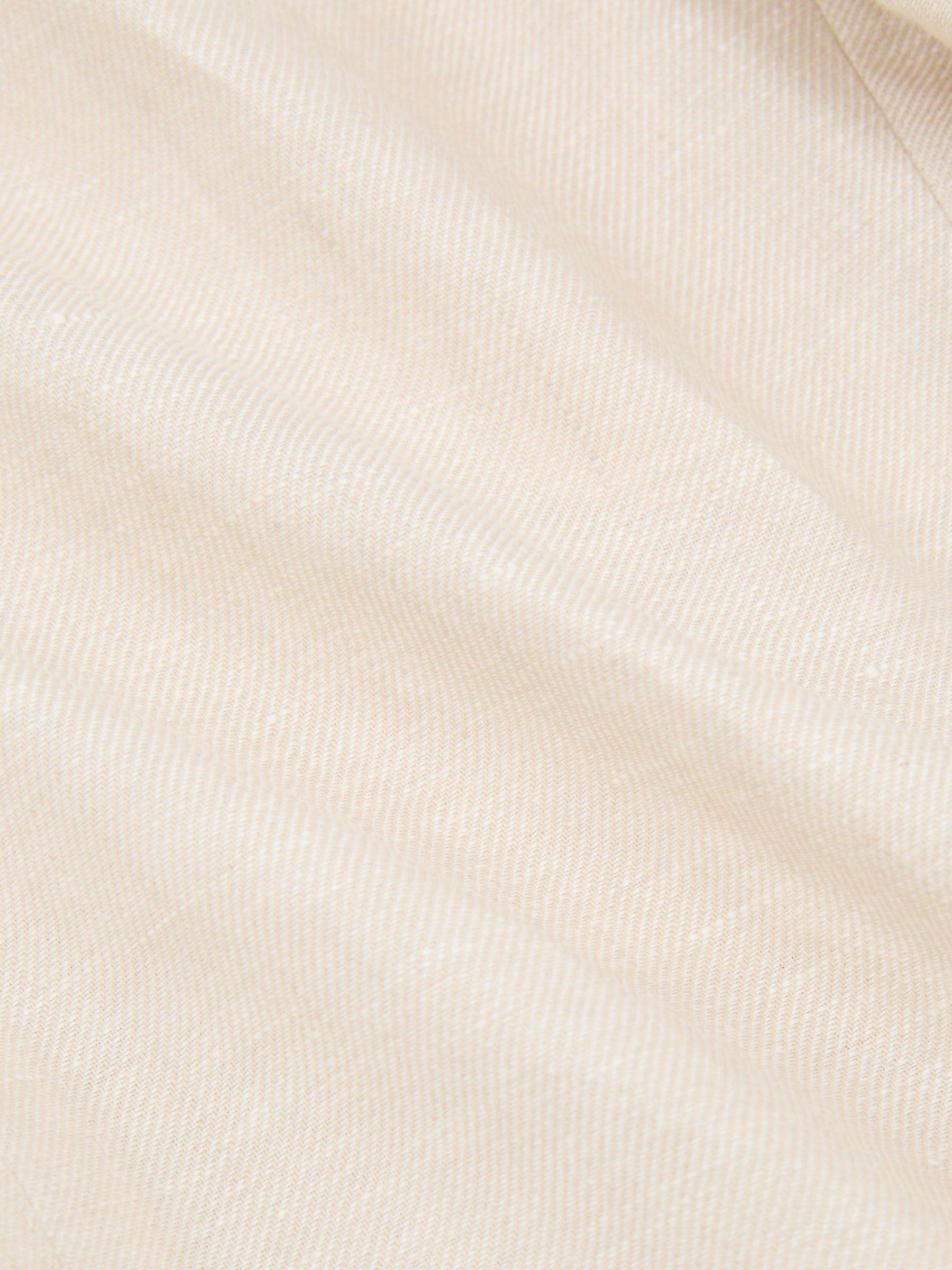 Tailored Fit Linen-Twill Single-Breasted Blazer in Stone - image 4