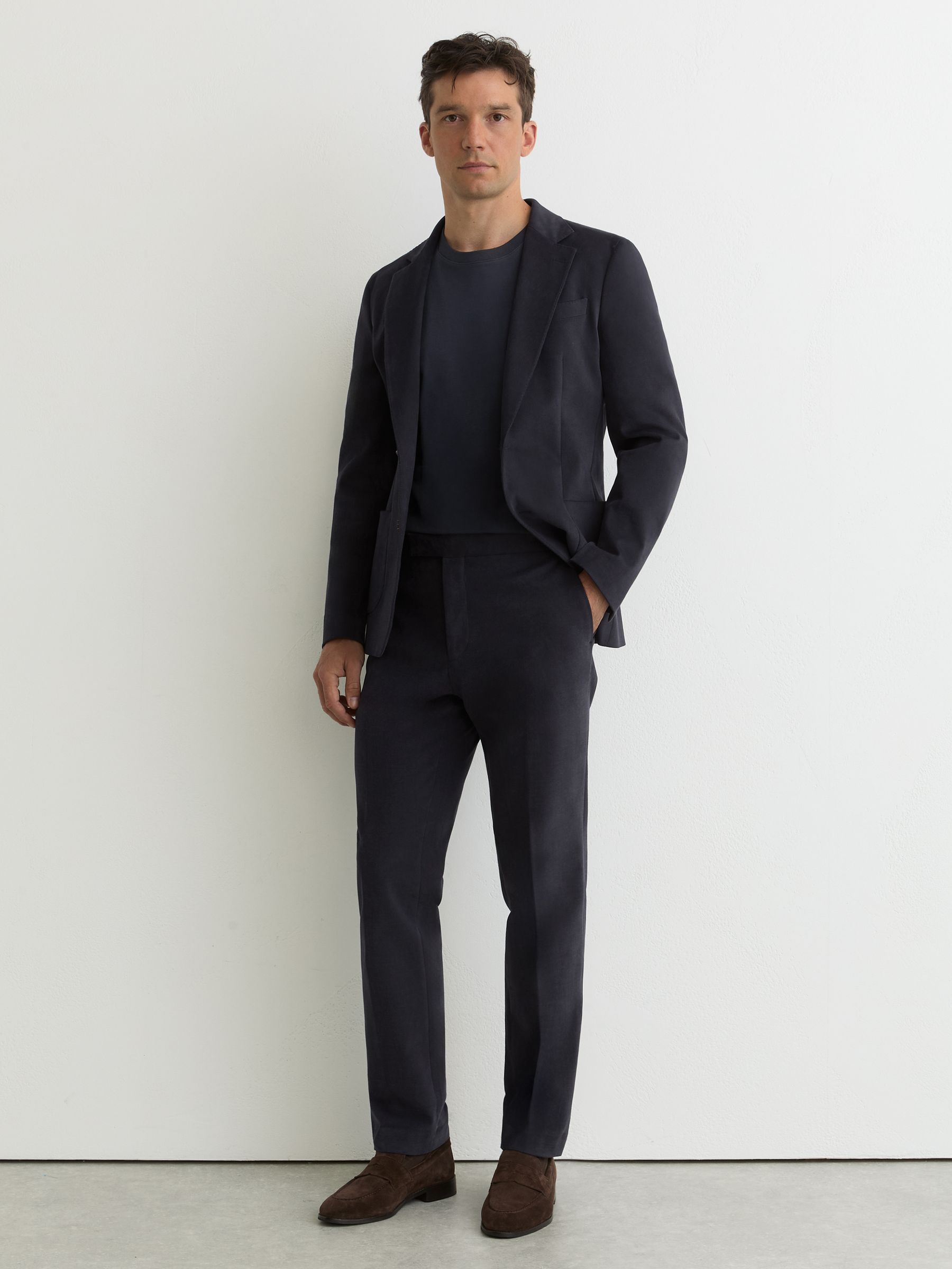 Brushed Twill Tailored-fit Trousers