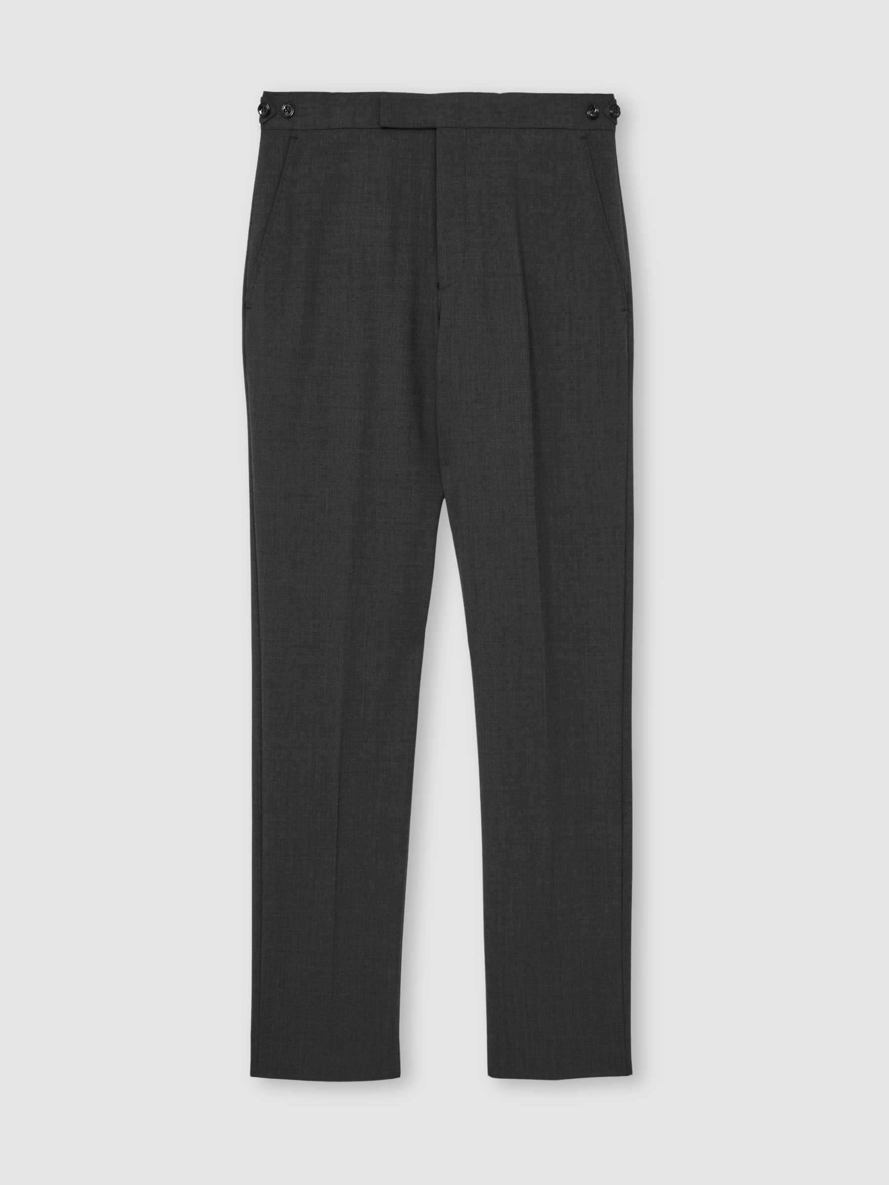 Classic Fit Wool-Blend Suit Trousers in Grey - image 1