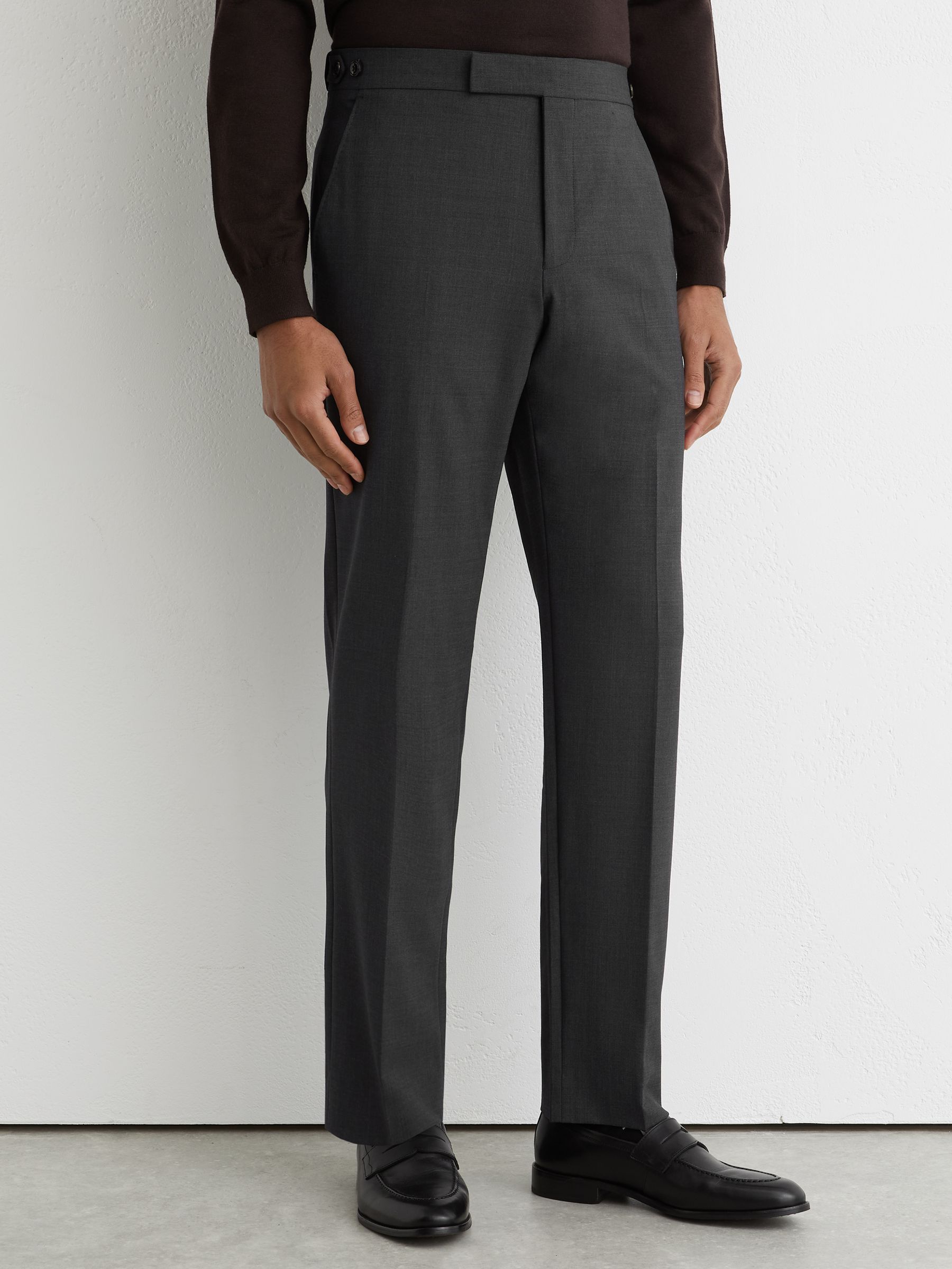 Wool-Blend Classic-Fit Suit Trousers in Grey - Image 3 of 7