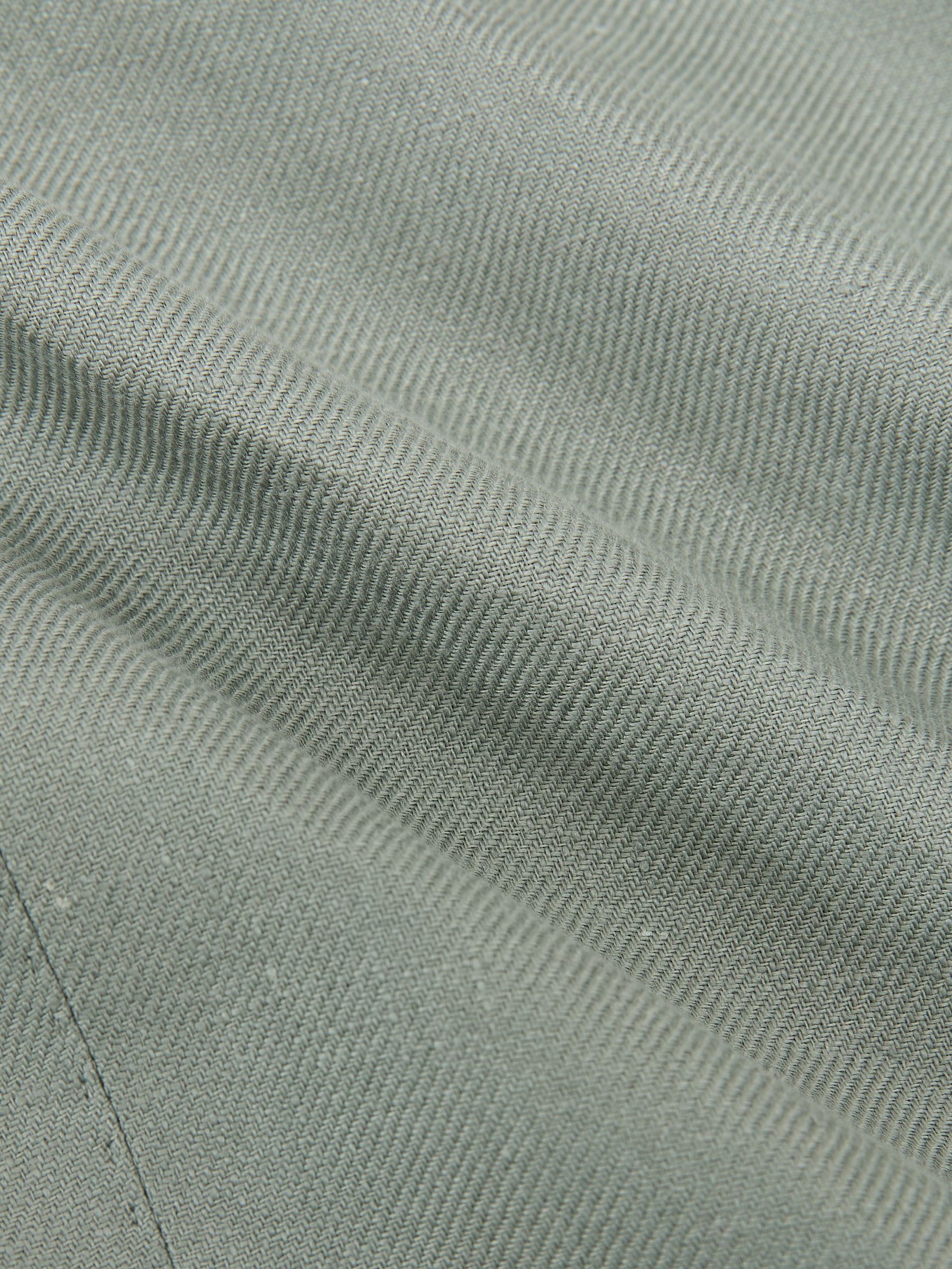 Linen-Twill Single-Breasted Tailored-Fit Blazer in Sage - Image 9 of 9