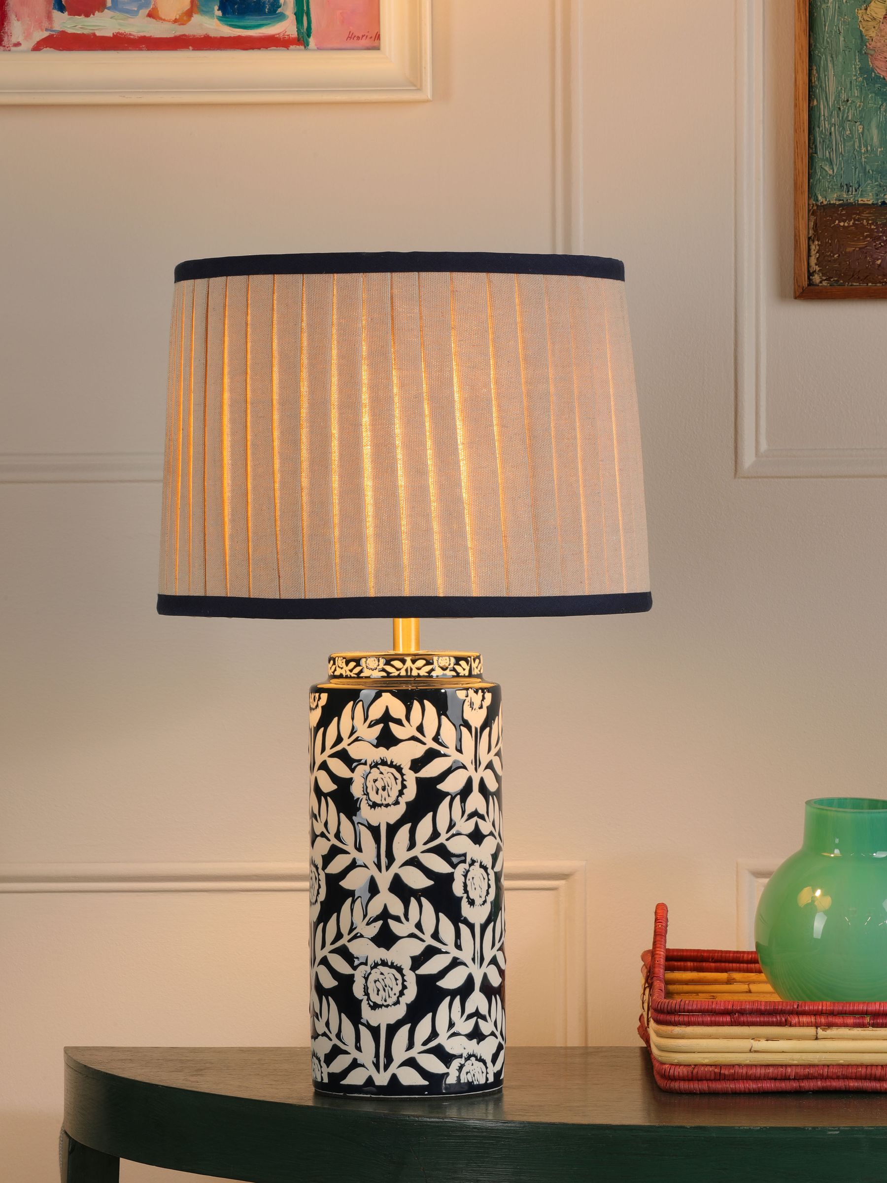 Blue Highclere Table Lamp - Image 1 of 6 Blue Highclere Table Lamp - Image 1 of 6