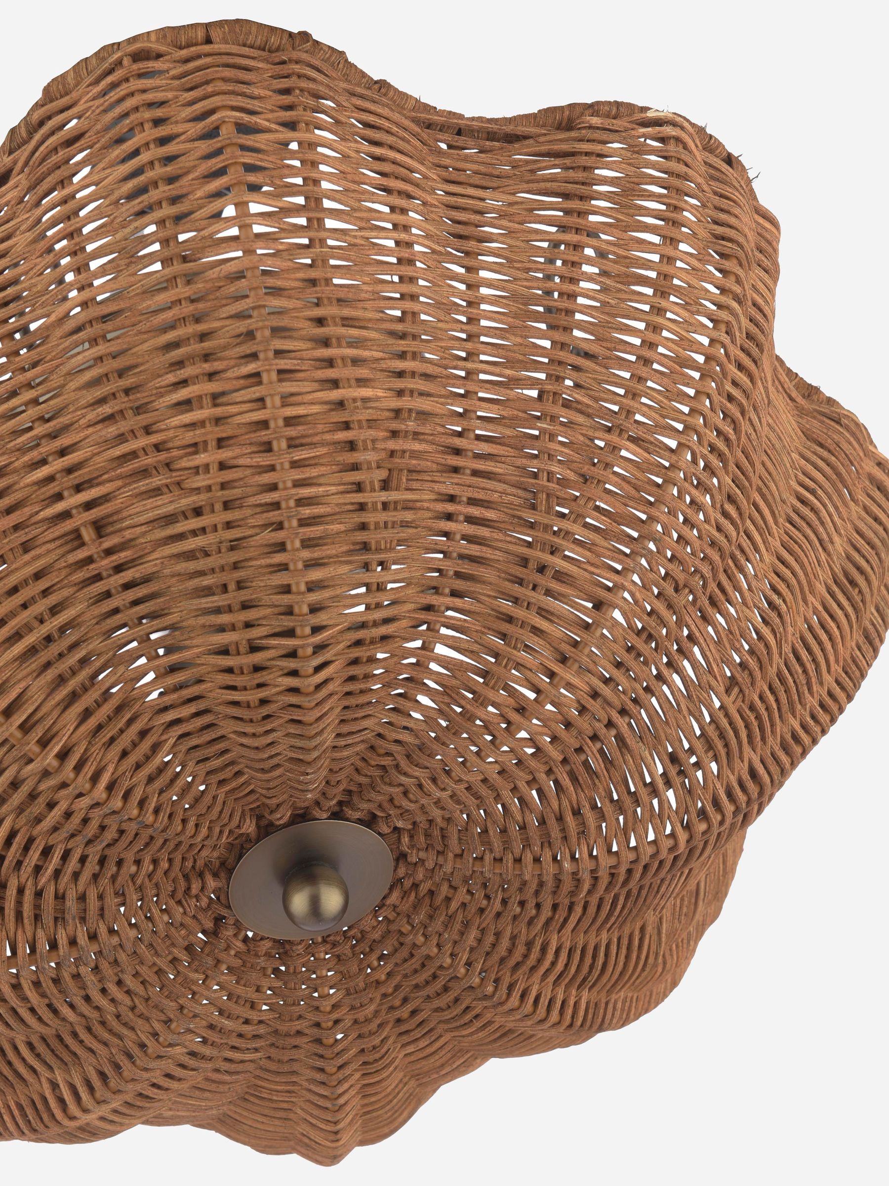 Brown Braywick 2 Light Rattan Flush Ceiling Light - Image 7 of 7