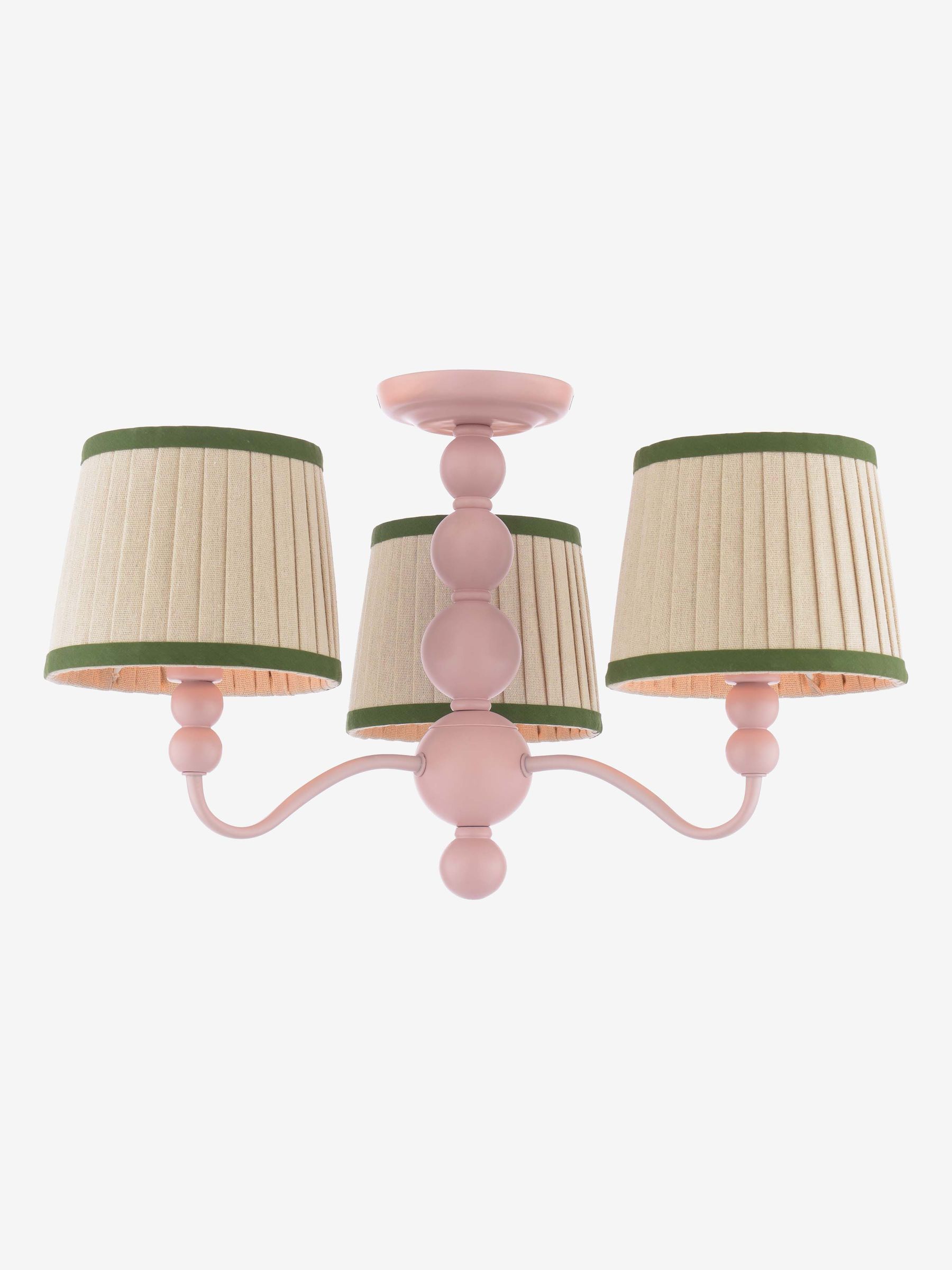 Pink Harewood 3 Light Semi Flush Ceiling Light - Image 3 of 6