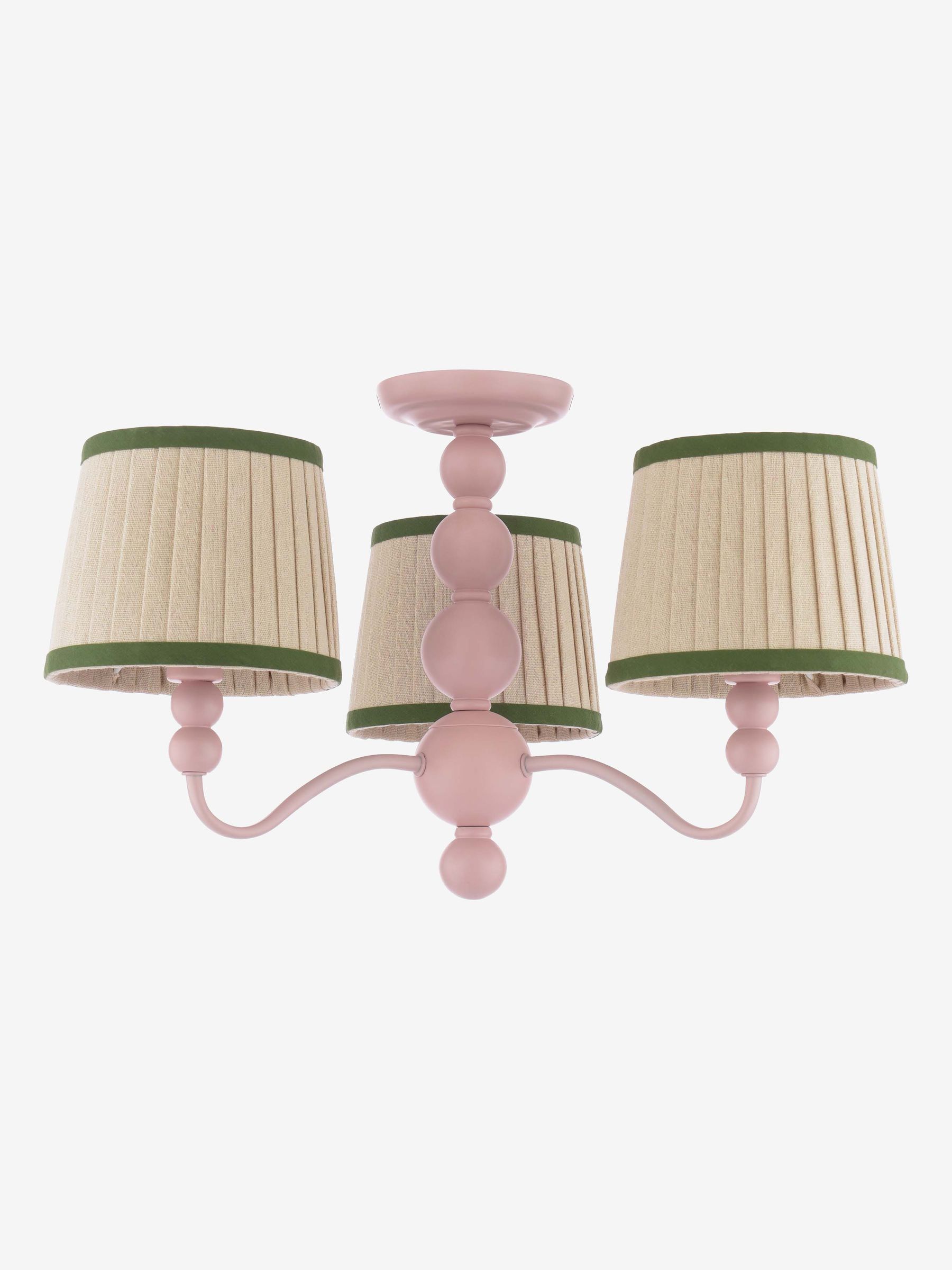 Pink Harewood 3 Light Semi Flush Ceiling Light - Image 4 of 6