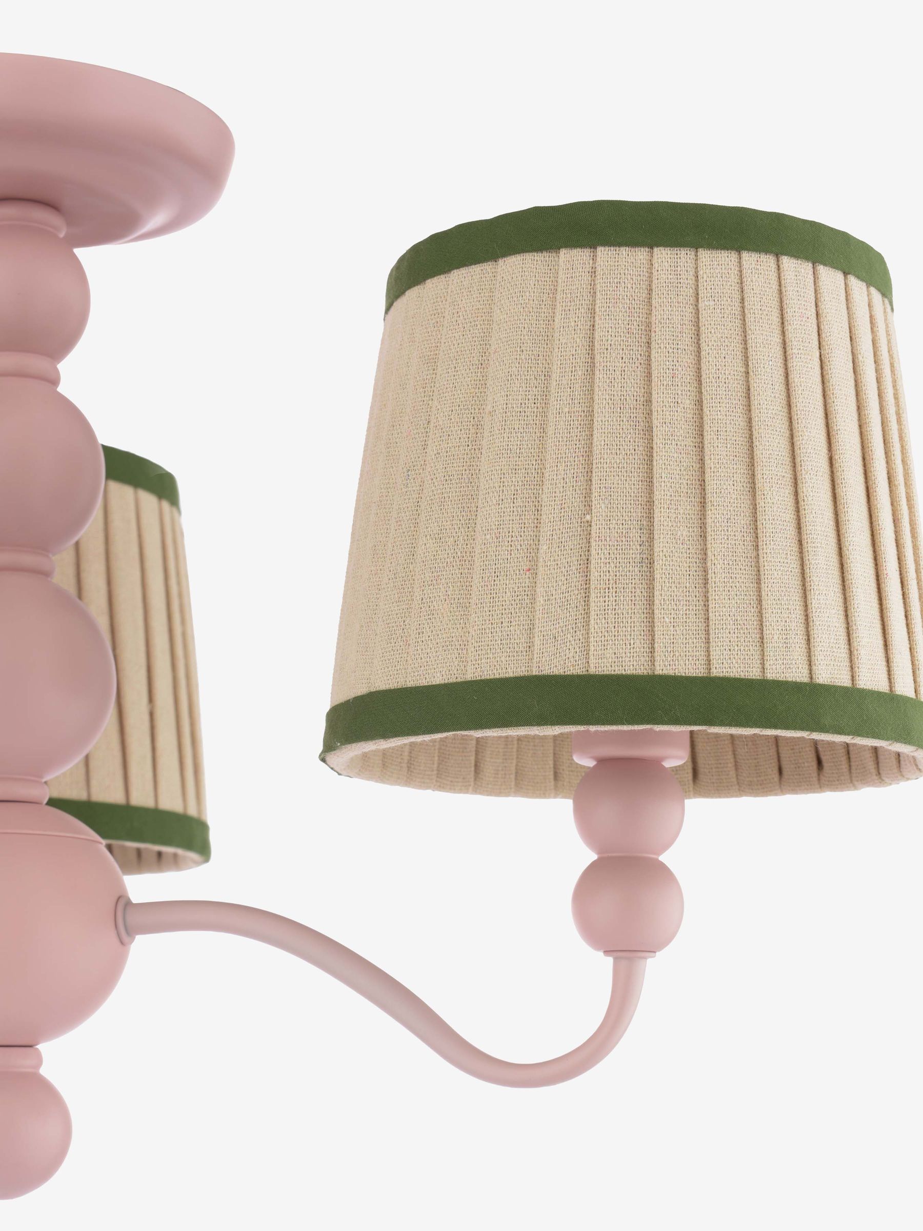 Pink Harewood 3 Light Semi Flush Ceiling Light - Image 6 of 6 Pink Harewood 3 Light Semi Flush Ceiling Light - Image 6 of 6