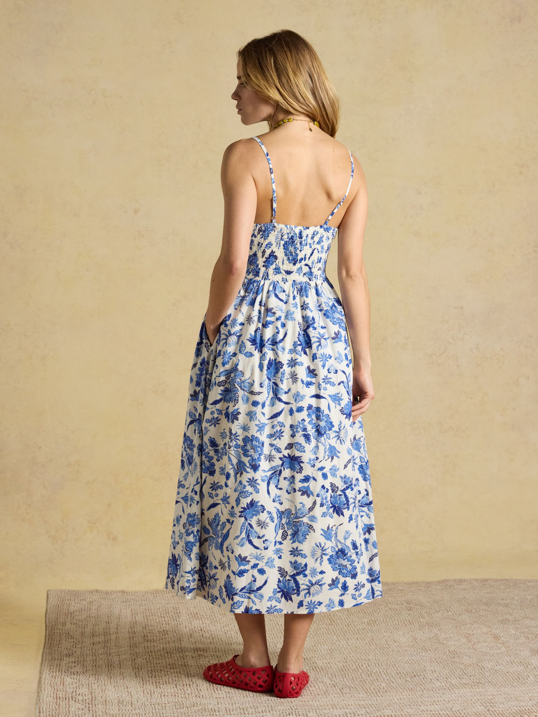 Chloe Blue Strappy Midi Dress - Image 2 of 7 Chloe Blue Strappy Midi Dress - Image 2 of 7