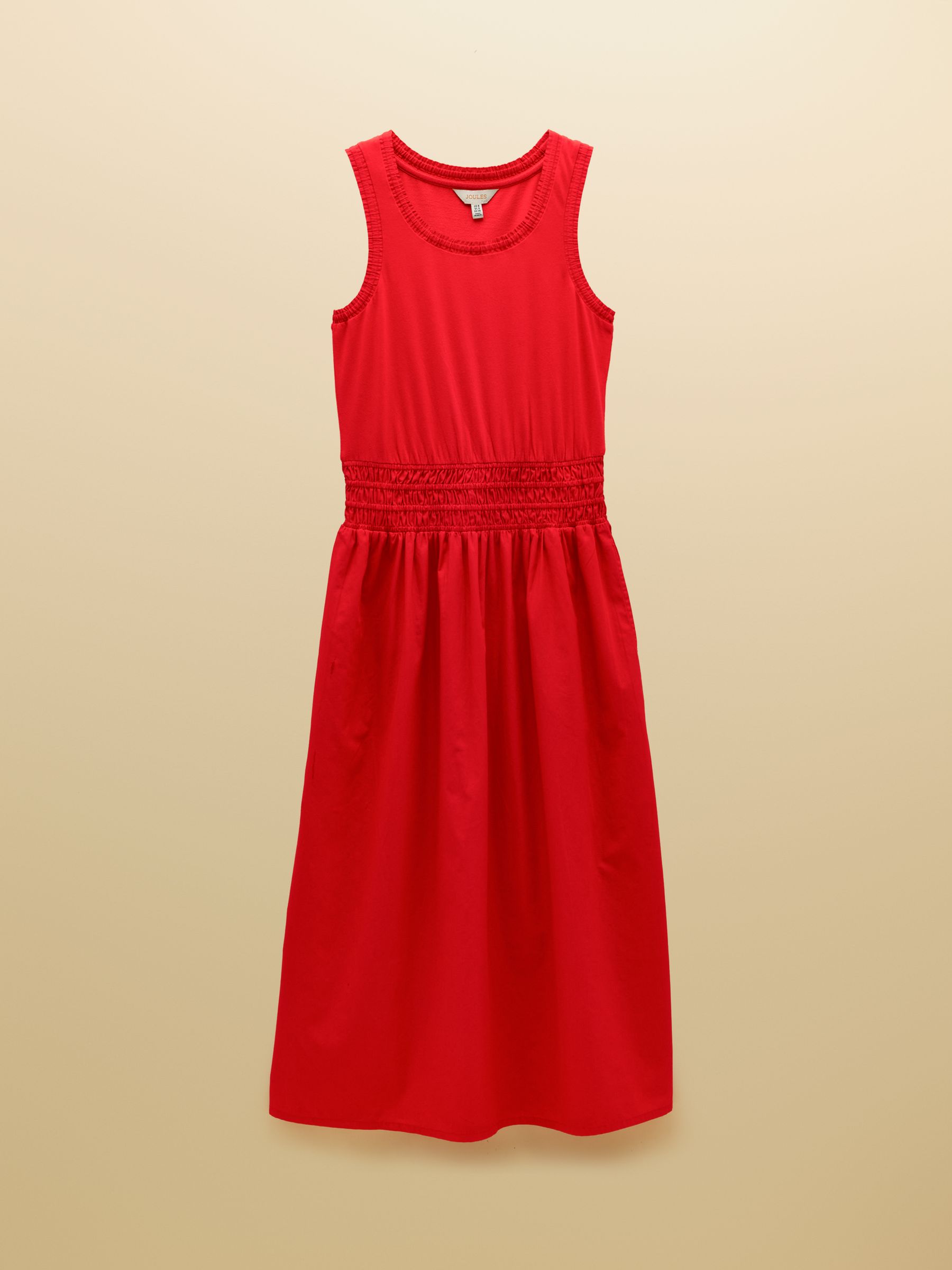 Jade Red Sleeveless Jersey Woven Midi Dress - Image 7 of 7
