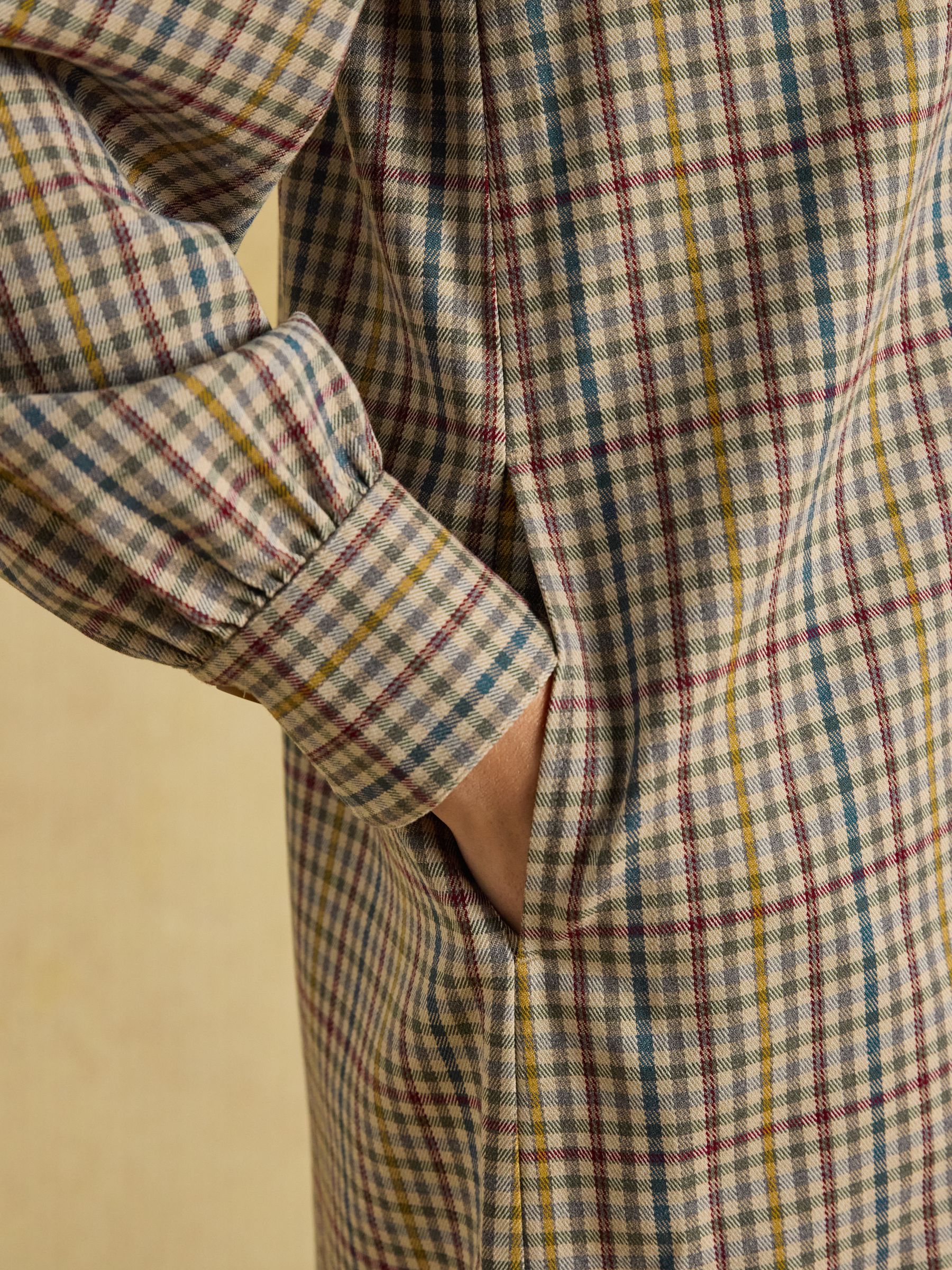 Lyla Brown Check Short Shirt Dress - Image 5 of 8