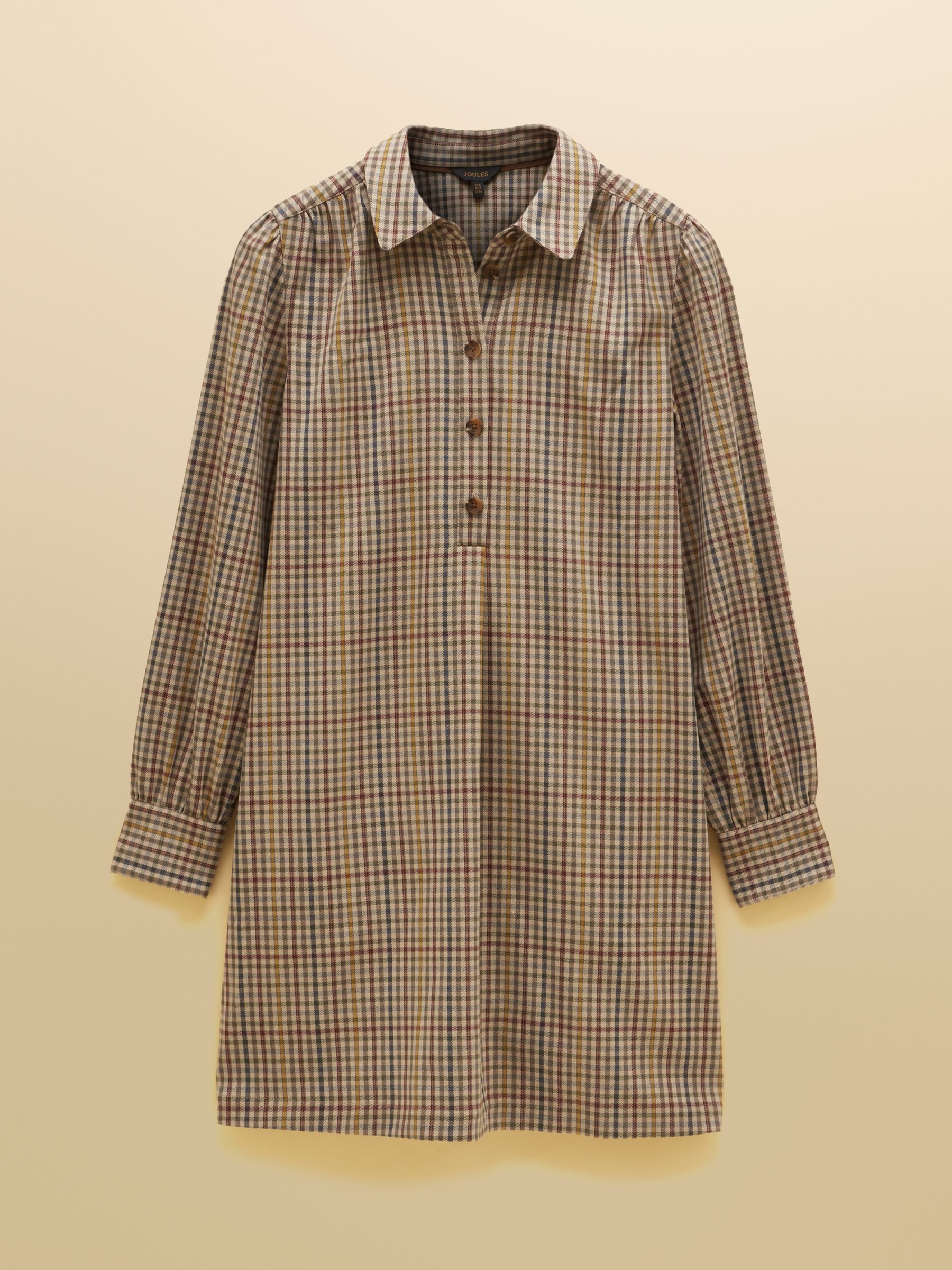 Lyla Brown Check Short Shirt Dress - Image 8 of 8