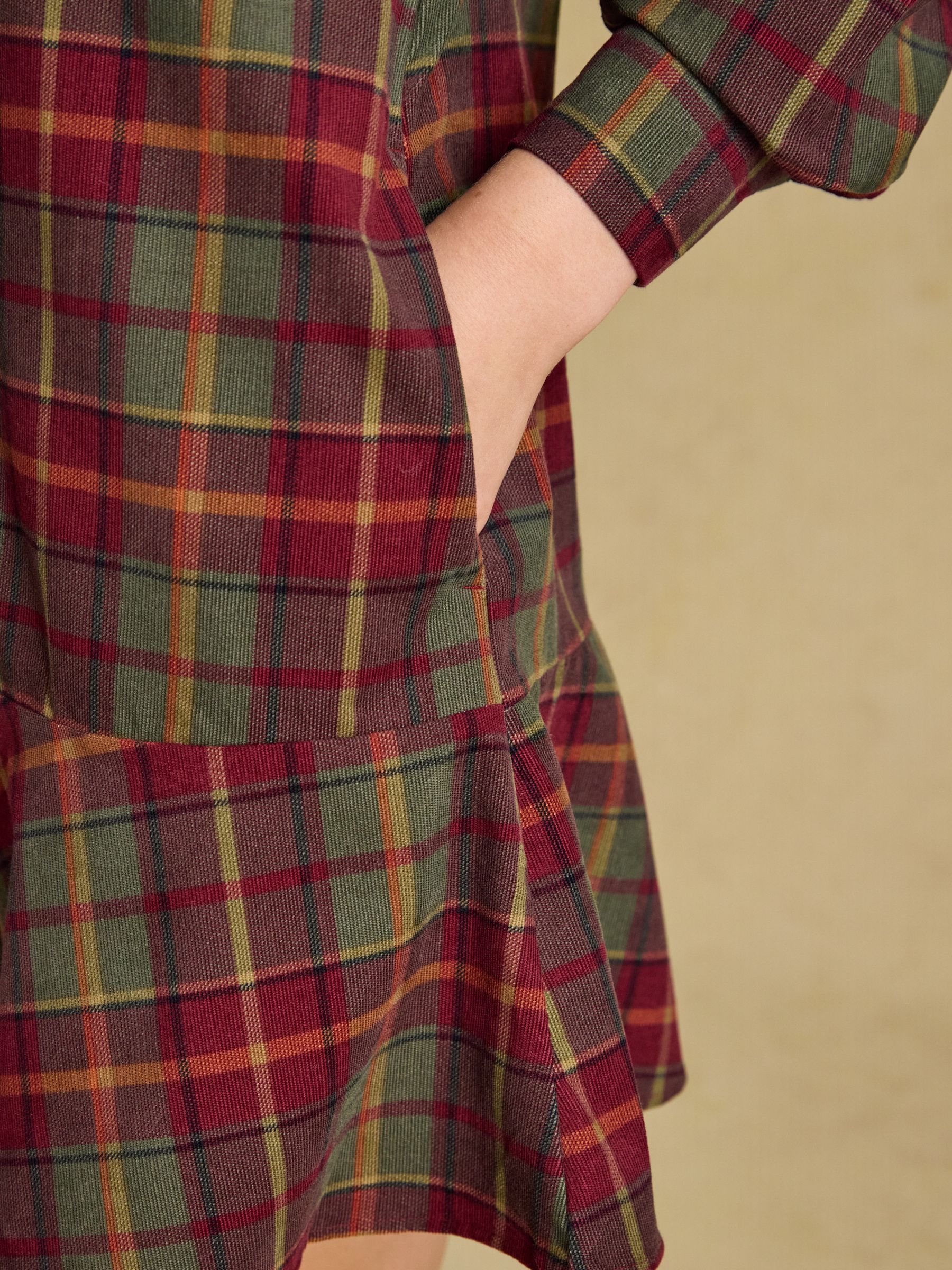 Louise Red Check Cord Dress - Image 7 of 8