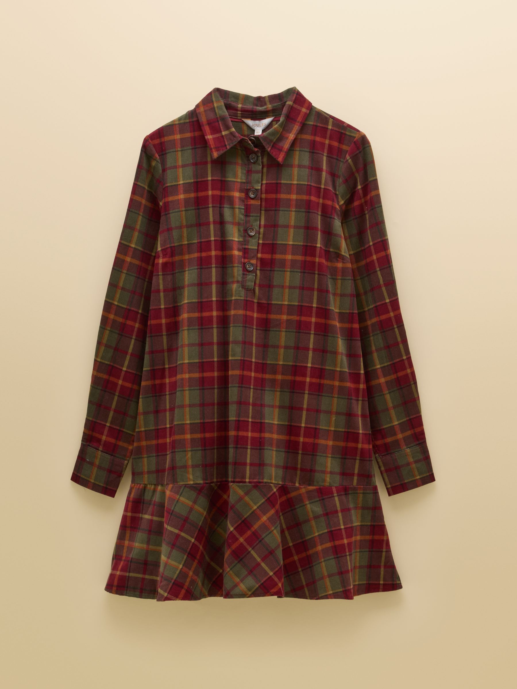 Louise Red Check Cord Dress - Image 8 of 8 Louise Red Check Cord Dress - Image 8 of 8