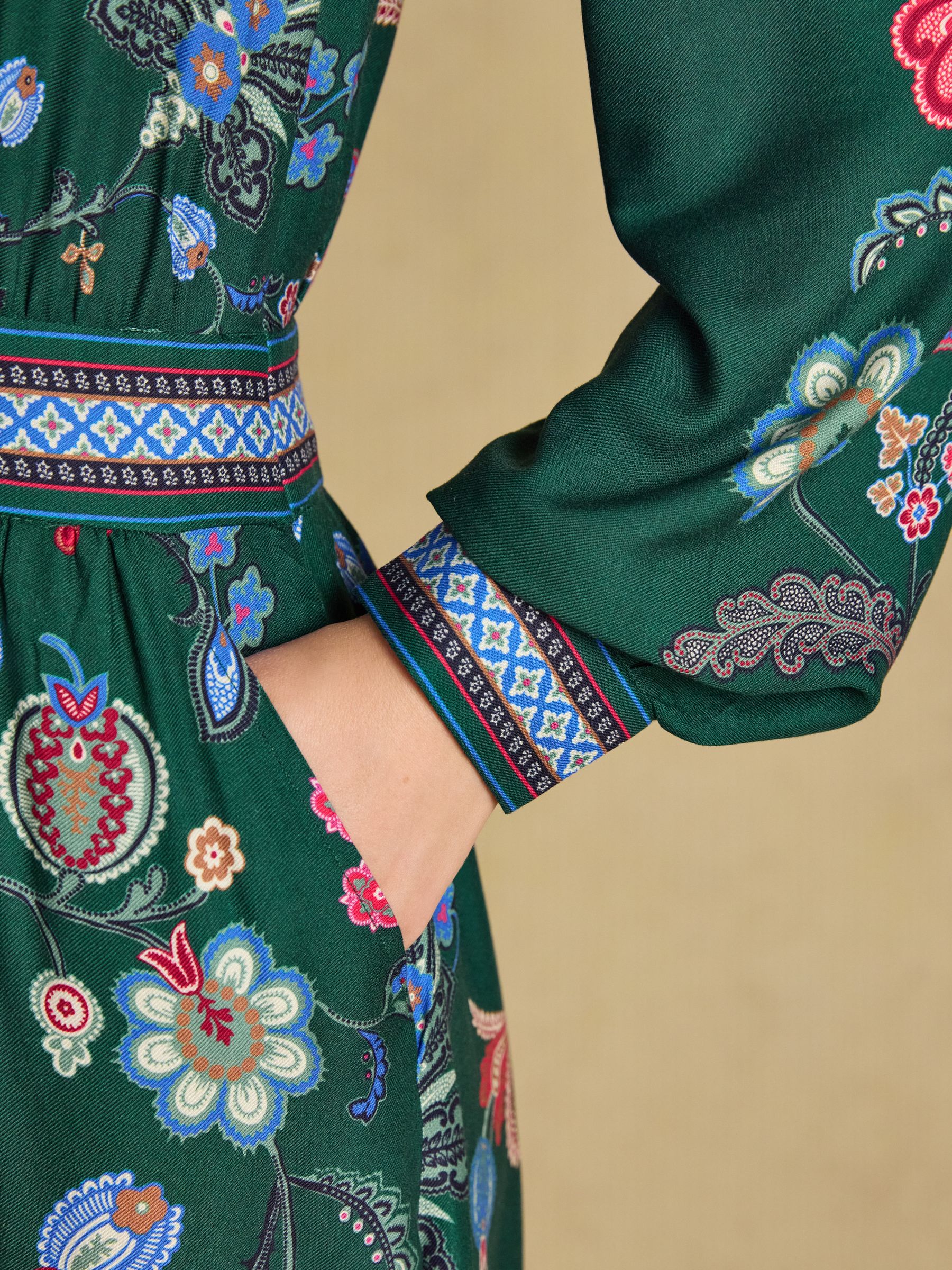 Cressida Green Placement Maxi Dress - Image 4 of 8